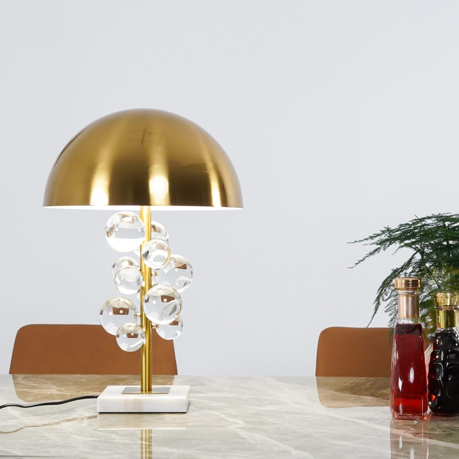 Natalie Modern Marble Table Lamp-Neutral Decor