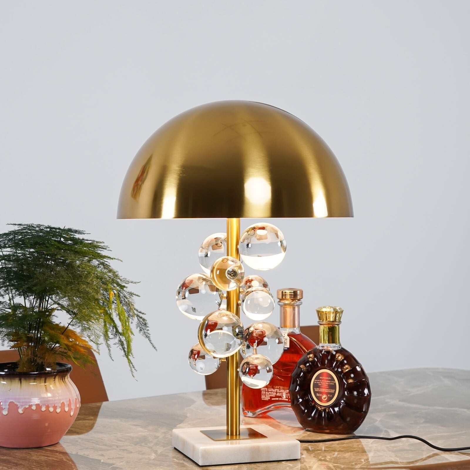 Natalie Modern Marble Table Lamp-Neutral Decor
