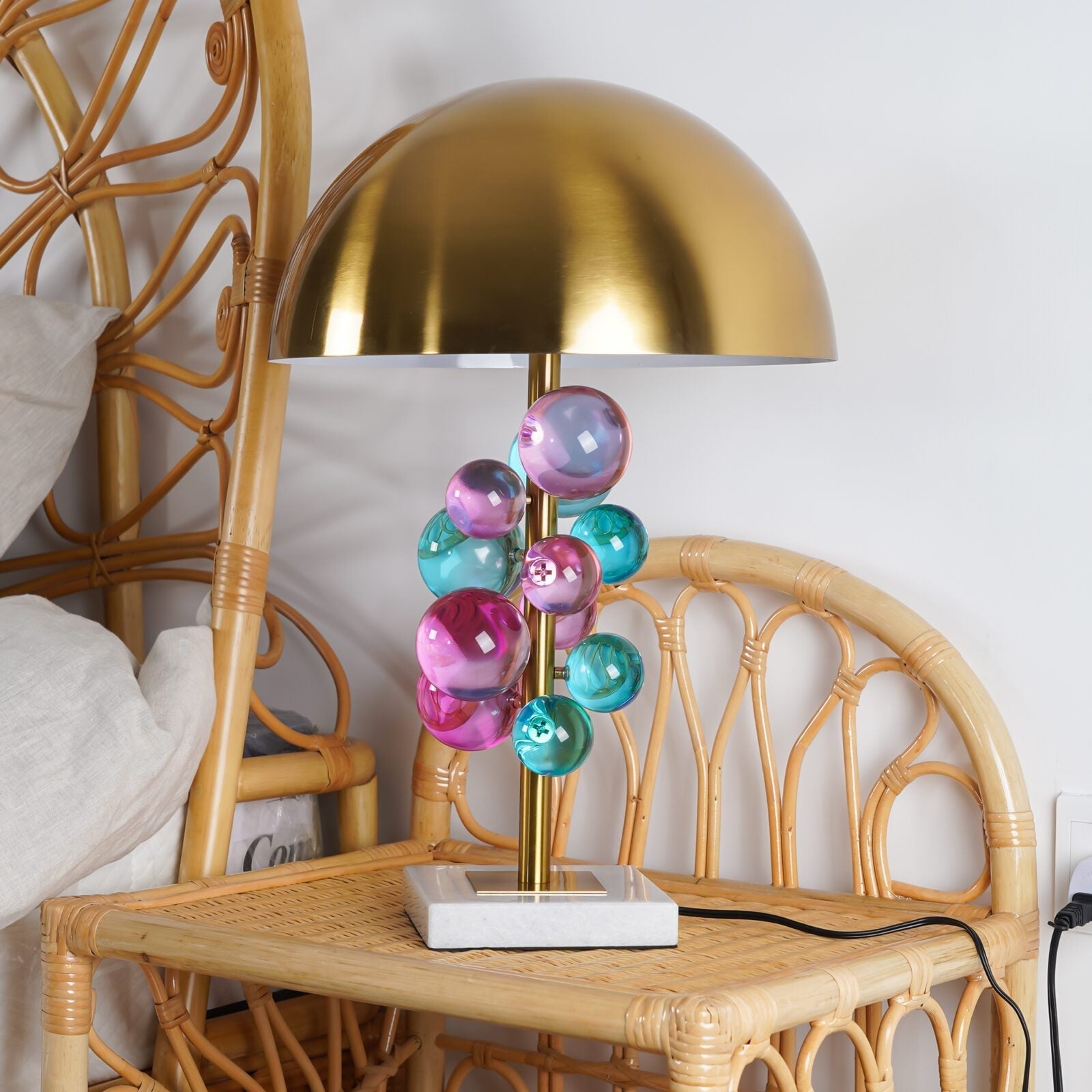 Natalie Modern Marble Table Lamp-Neutral Decor