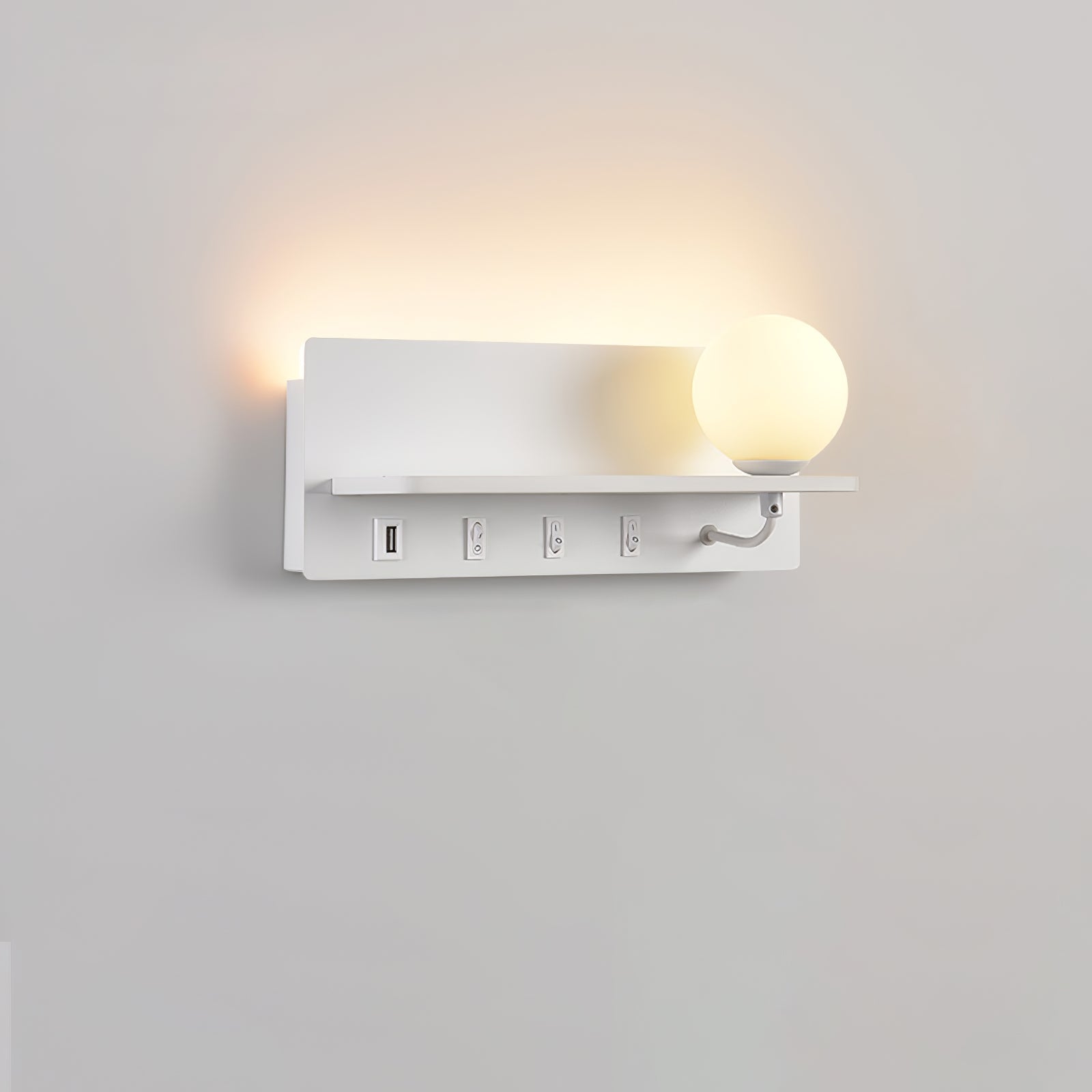 Thalior Modern Minimalist Slim Glass Wall lamp-Neutral Decor