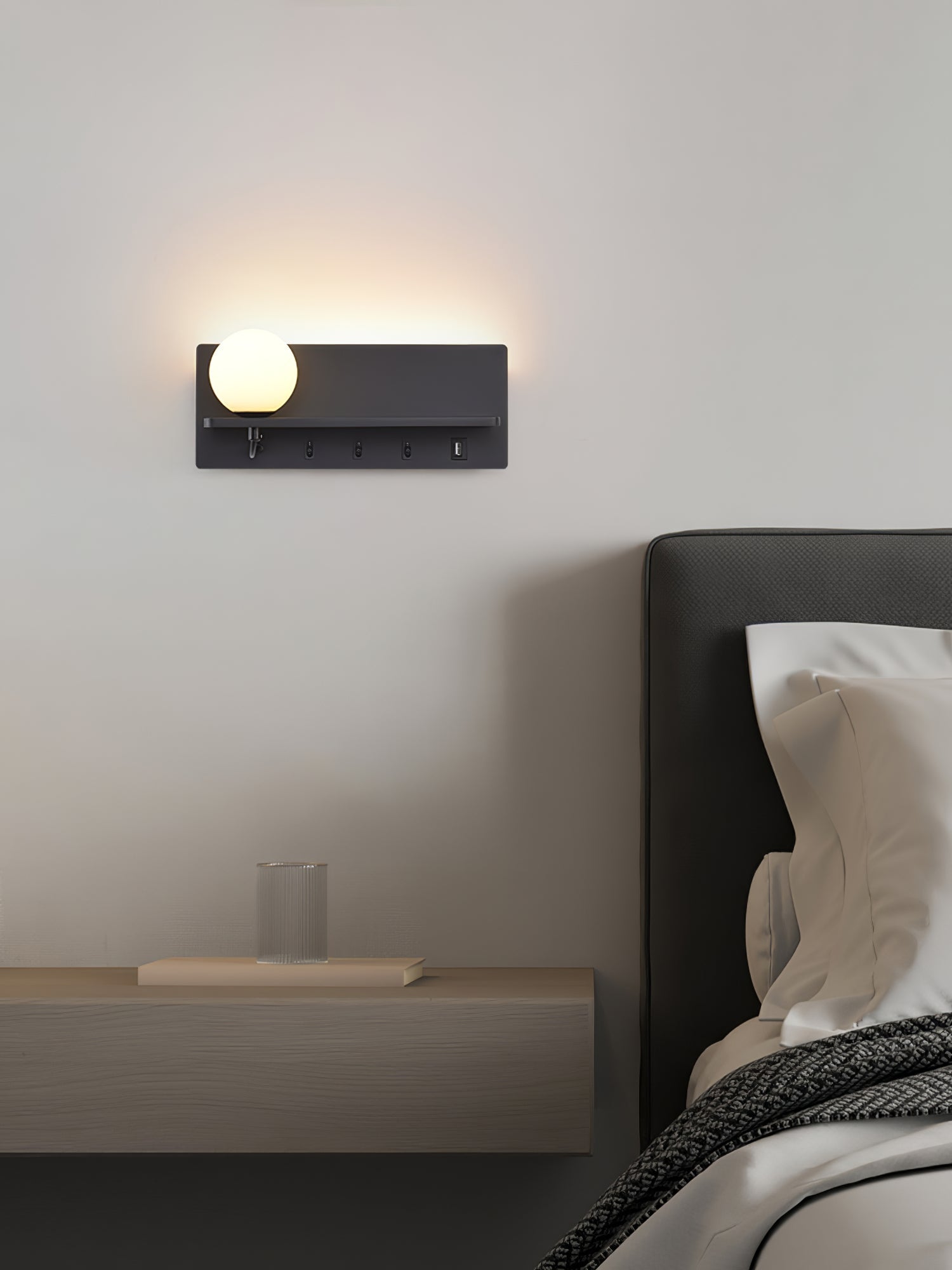 Thalior Modern Minimalist Slim Glass Wall lamp-Neutral Decor