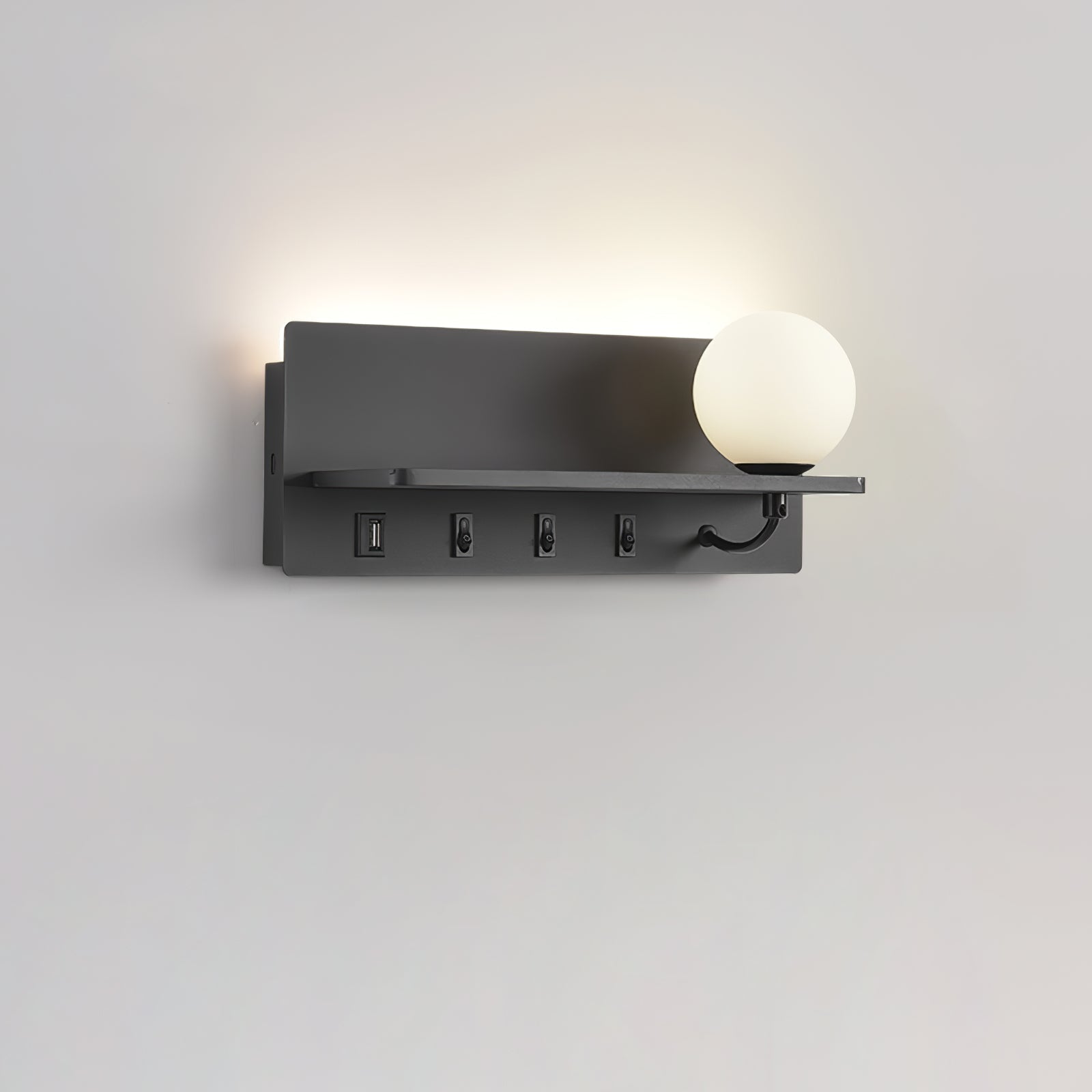 Thalior Modern Minimalist Slim Glass Wall lamp-Neutral Decor