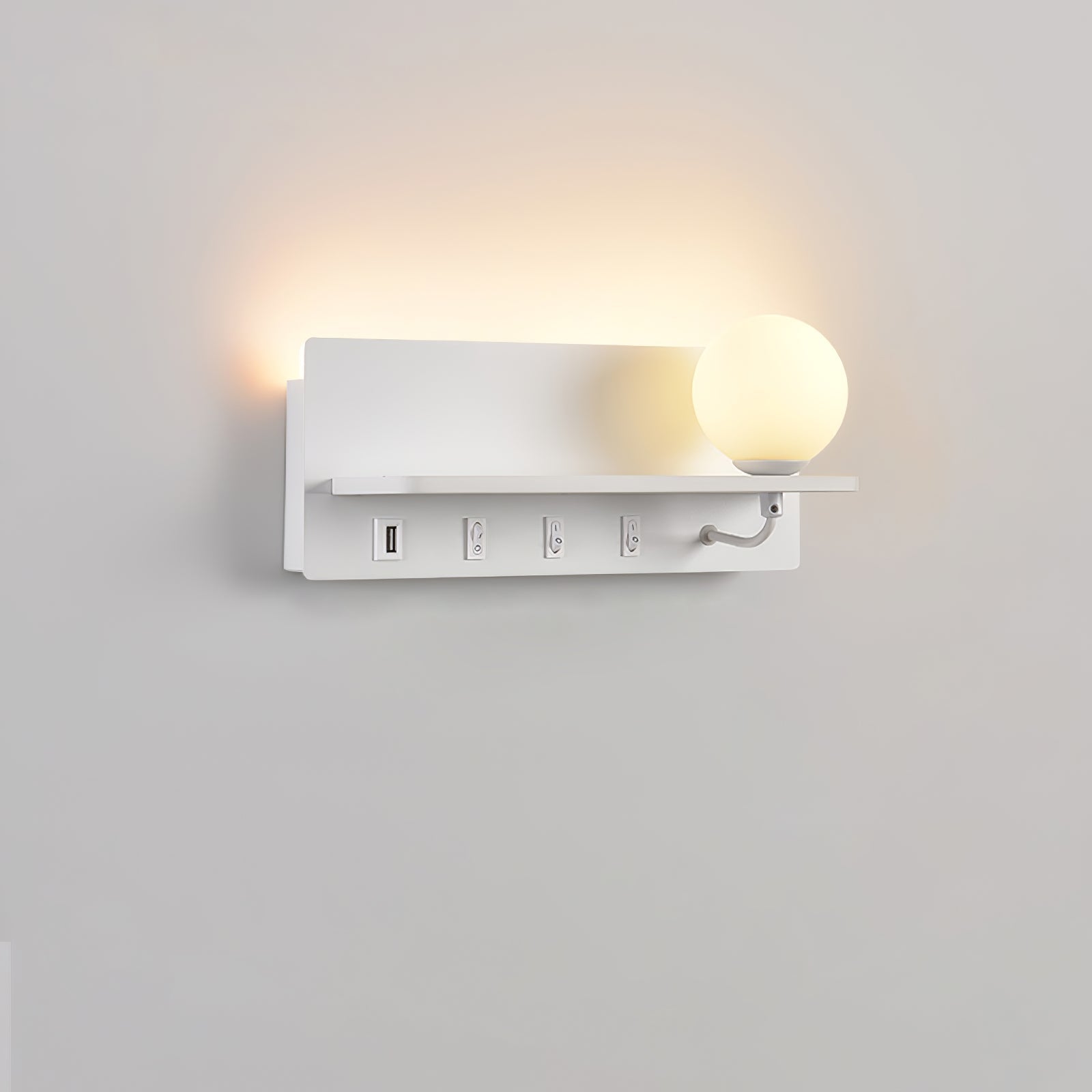 Thalior Modern Minimalist Slim Glass Wall lamp-Neutral Decor