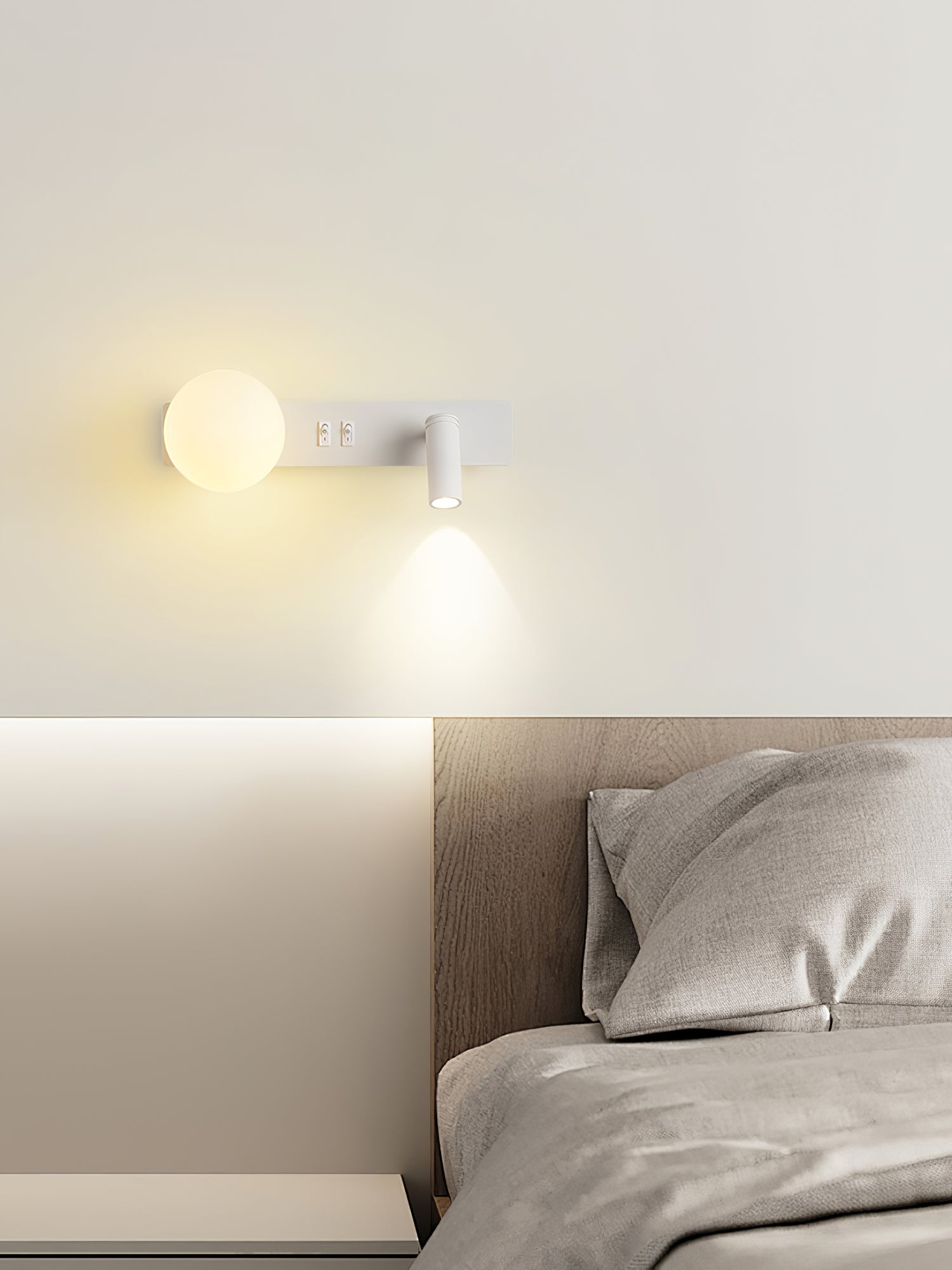 Thalior Modern Minimalist Slim Glass Wall lamp-Neutral Decor