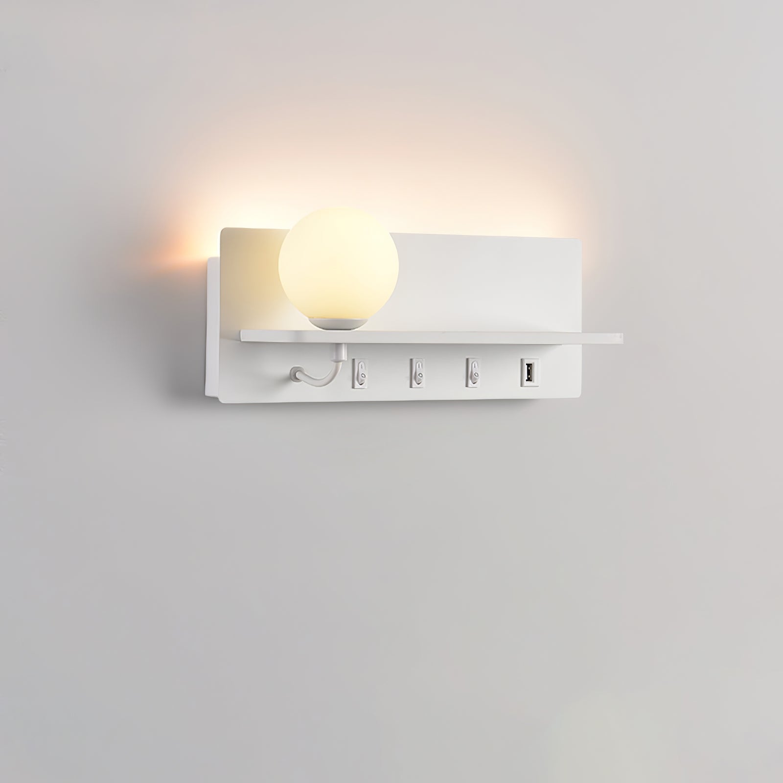 Thalior Modern Minimalist Slim Glass Wall lamp-Neutral Decor