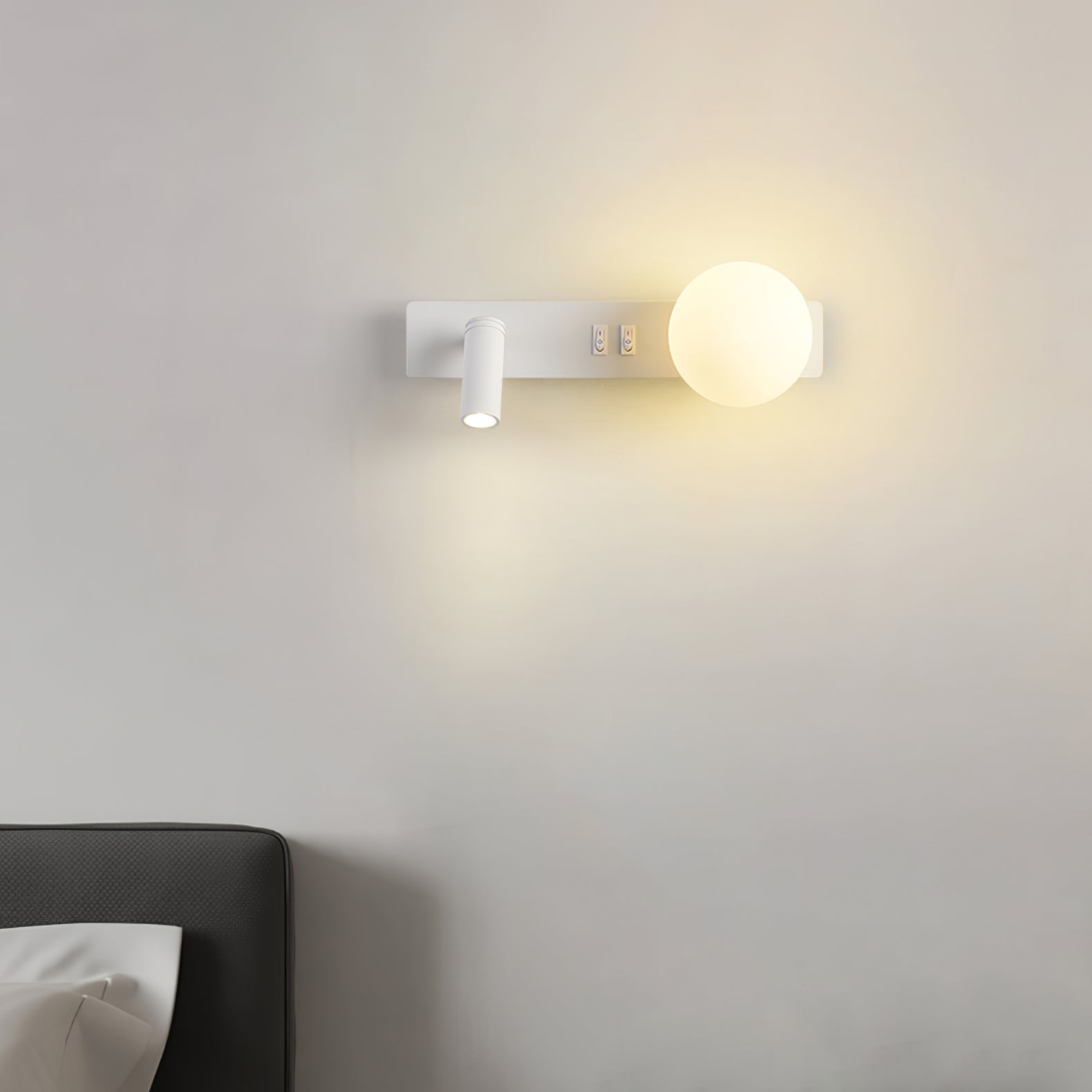 Thalior Modern Minimalist Slim Glass Wall lamp-Neutral Decor