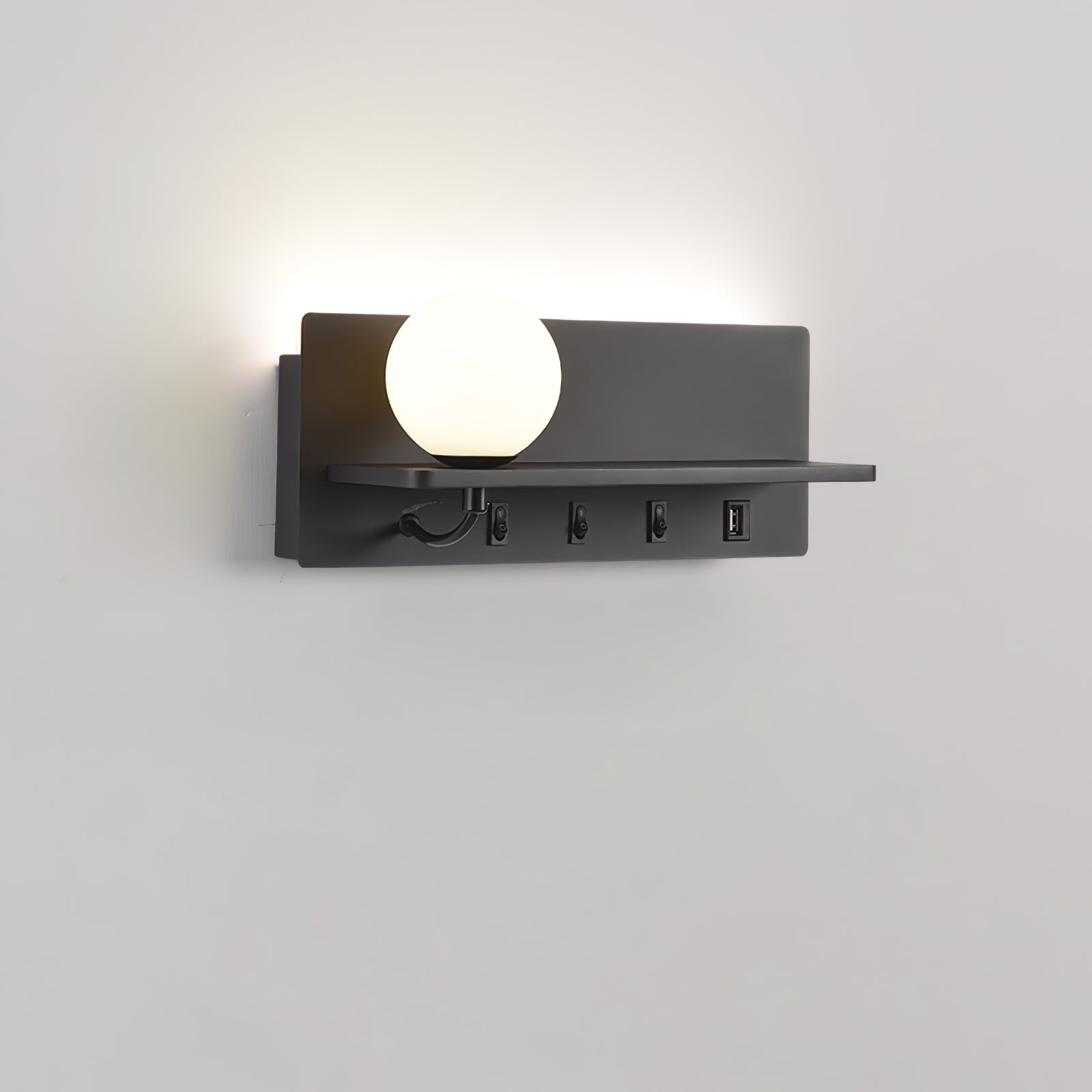 Thalior Modern Minimalist Slim Glass Wall lamp-Neutral Decor