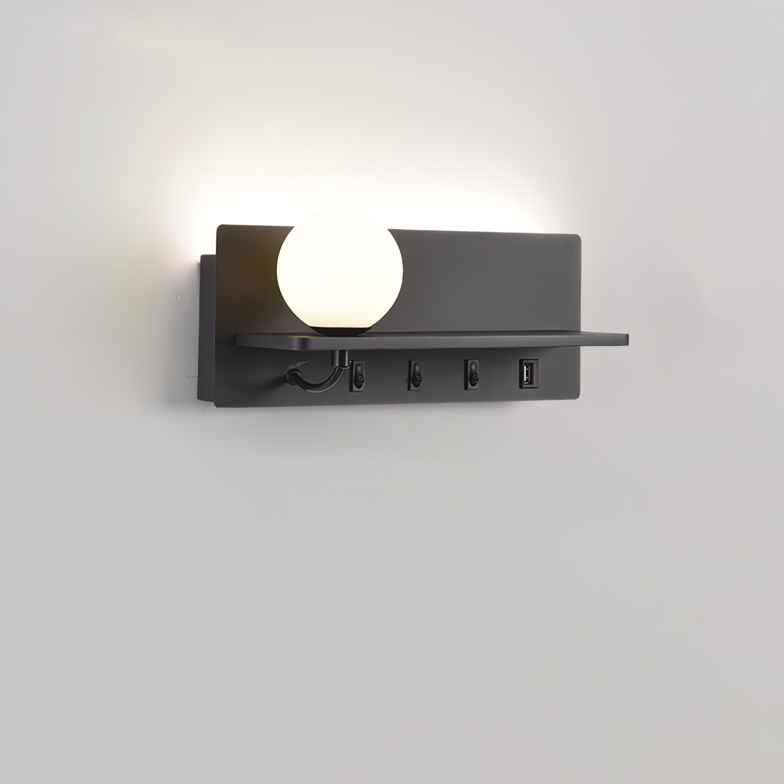 Thalior Modern Minimalist Slim Glass Wall lamp-Neutral Decor