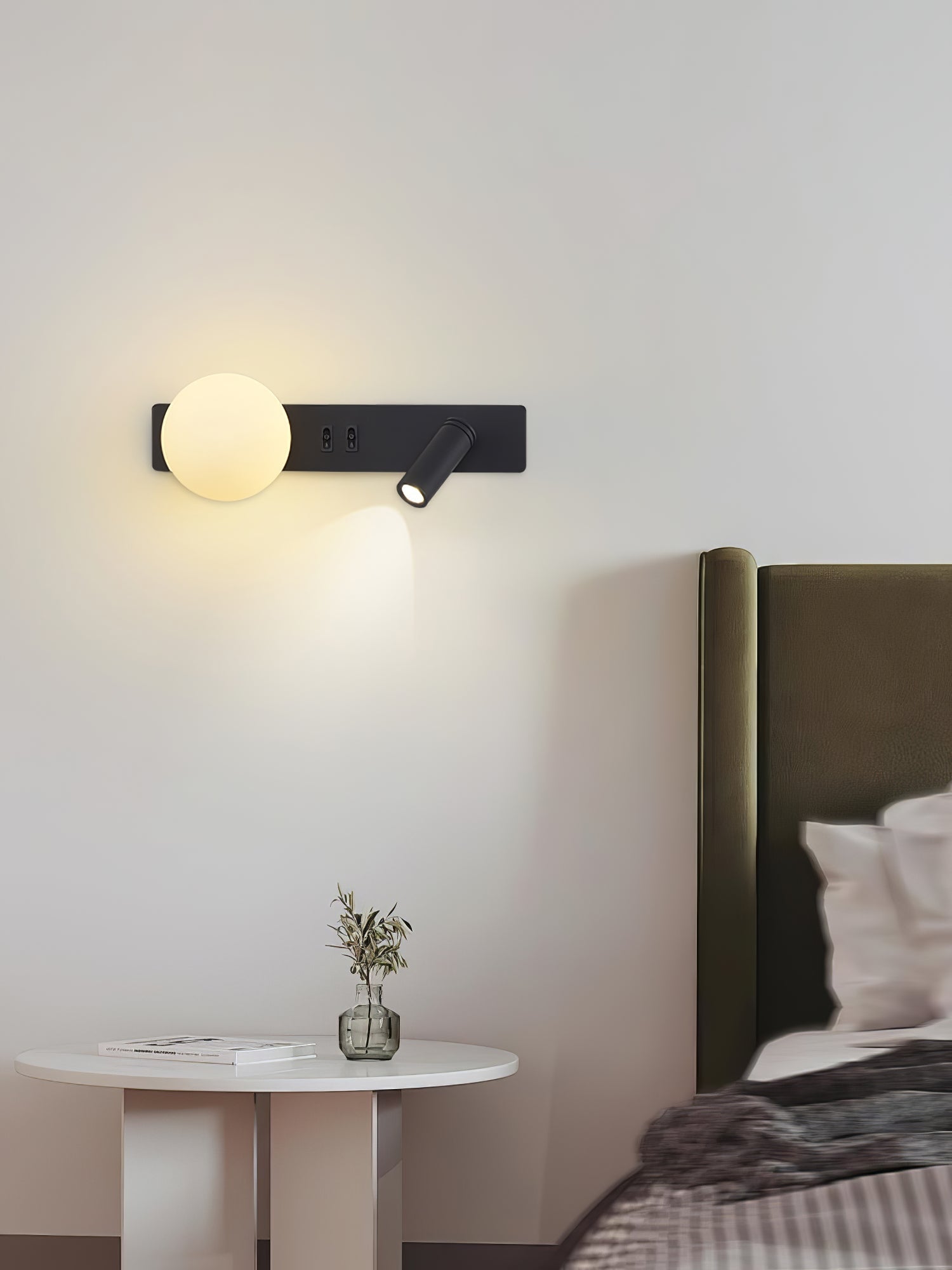 Thalior Modern Minimalist Slim Glass Wall lamp-Neutral Decor