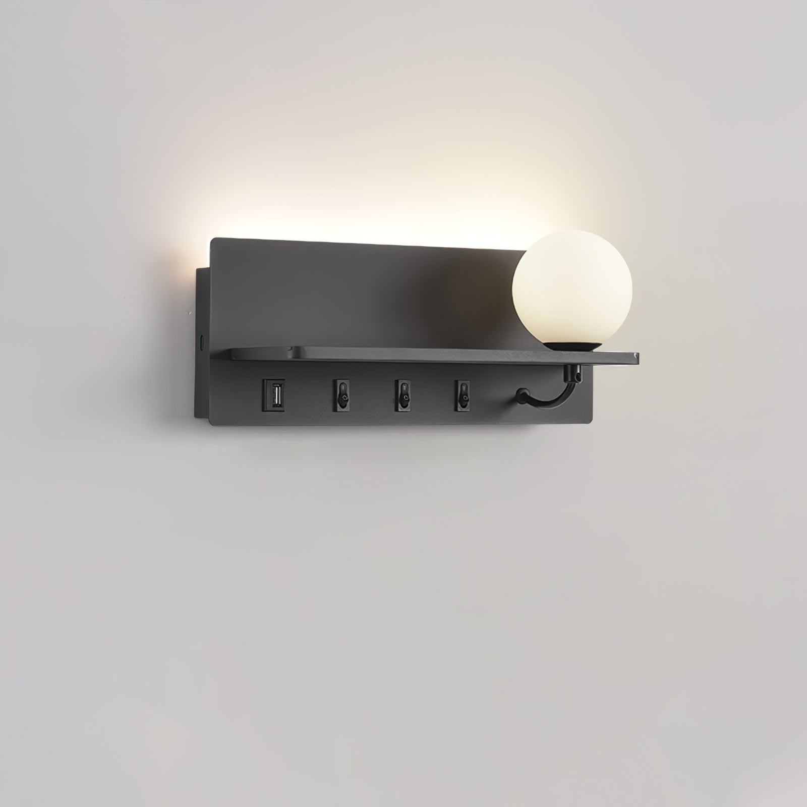 Thalior Modern Minimalist Slim Glass Wall lamp-Neutral Decor
