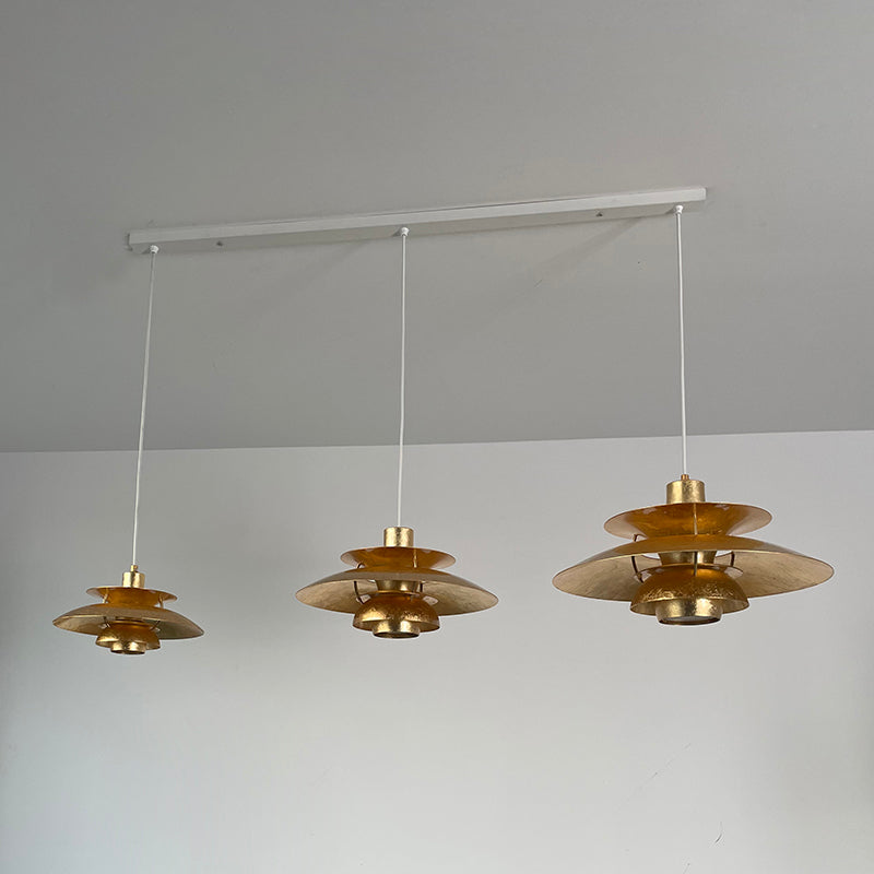 The lamp as a central feature in a bedroom.