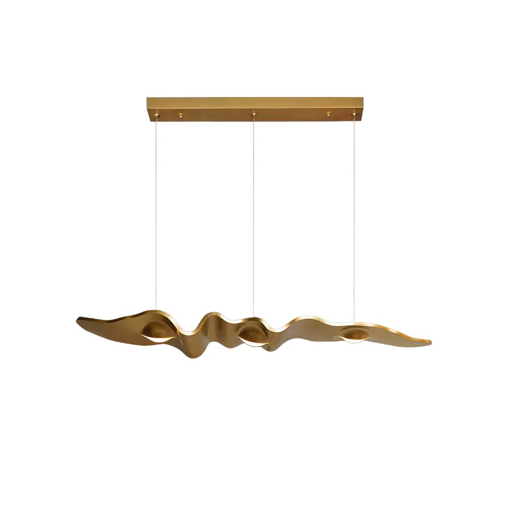 Raelis Gold Ribbon Chandelier-Neutral Decor