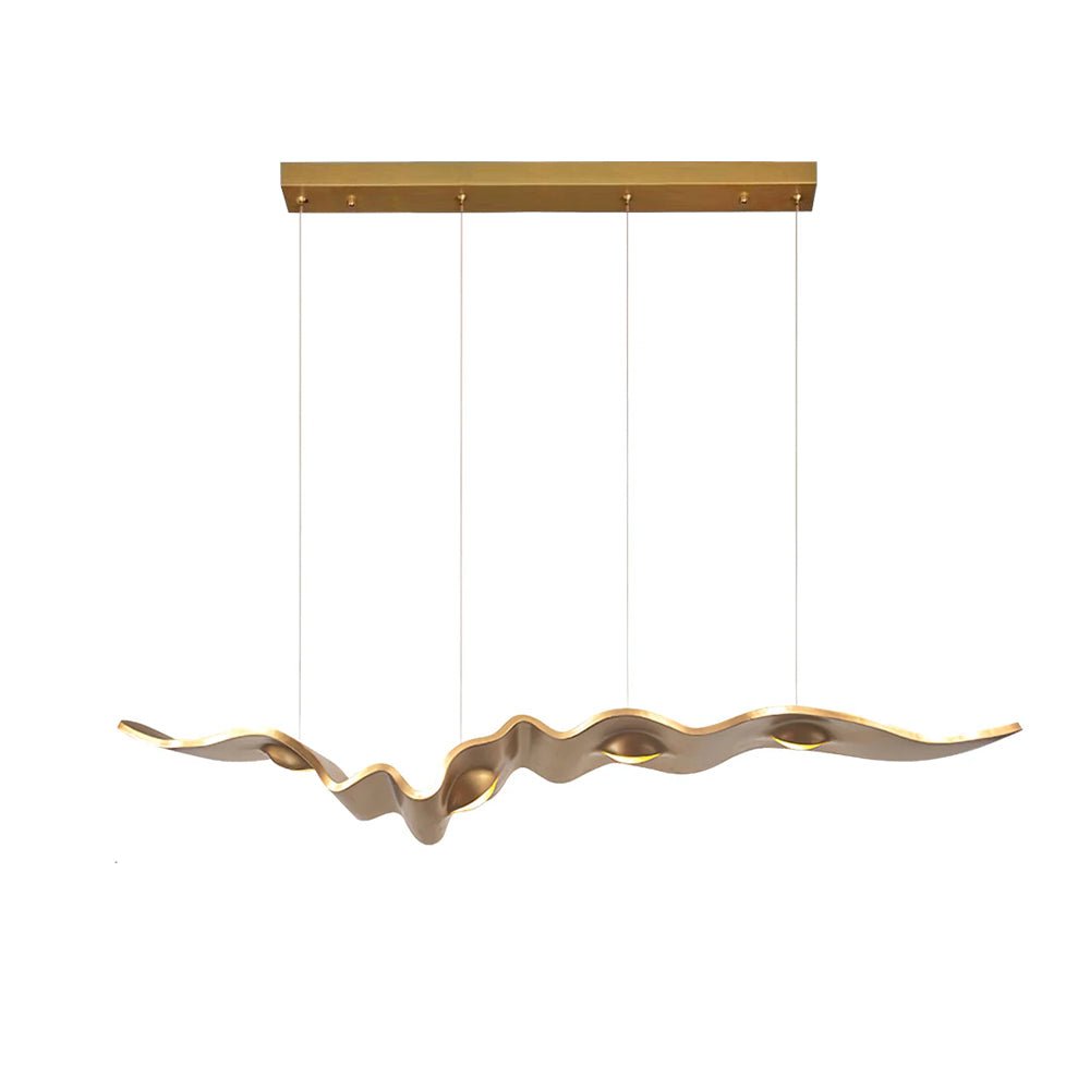 Raelis Gold Ribbon Chandelier-Neutral Decor