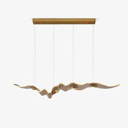 Raelis Gold Ribbon Chandelier-Neutral Decor
