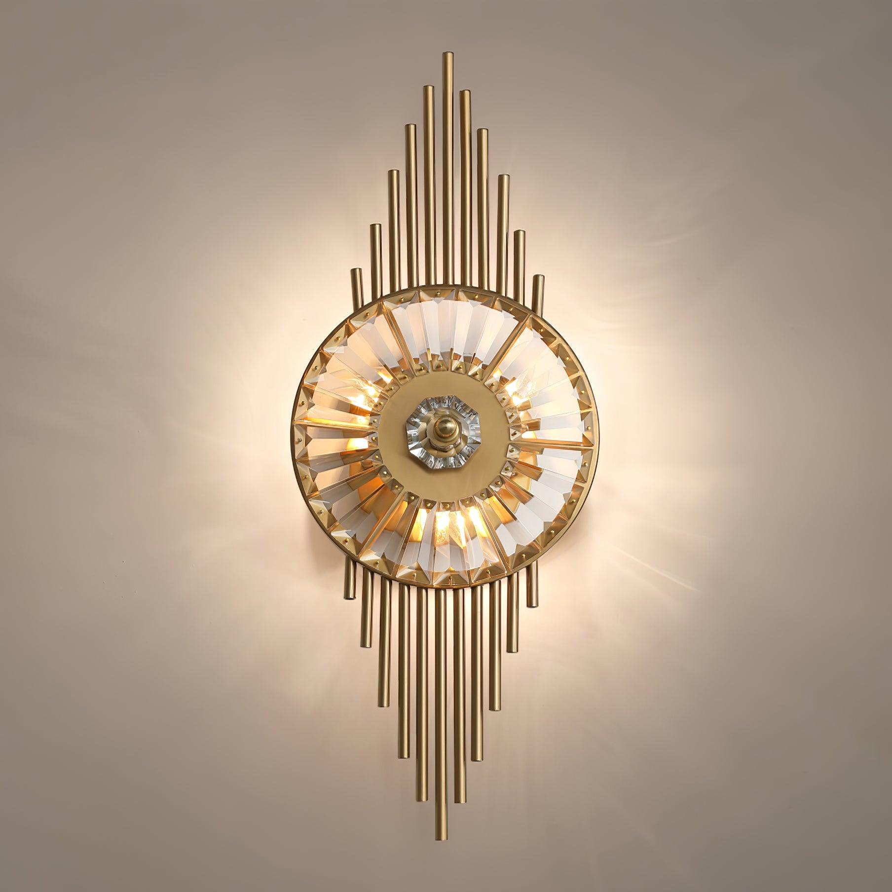 Cilirel Postmodern Luxury Gear Gold Crystal Wall Light-Neutral Decor