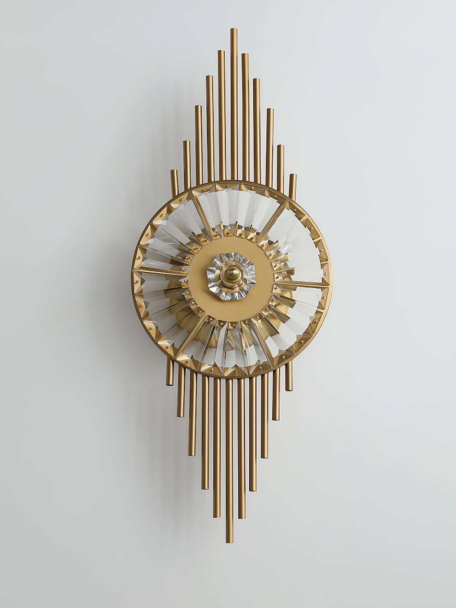 Cilirel Postmodern Luxury Gear Gold Crystal Wall Light-Neutral Decor