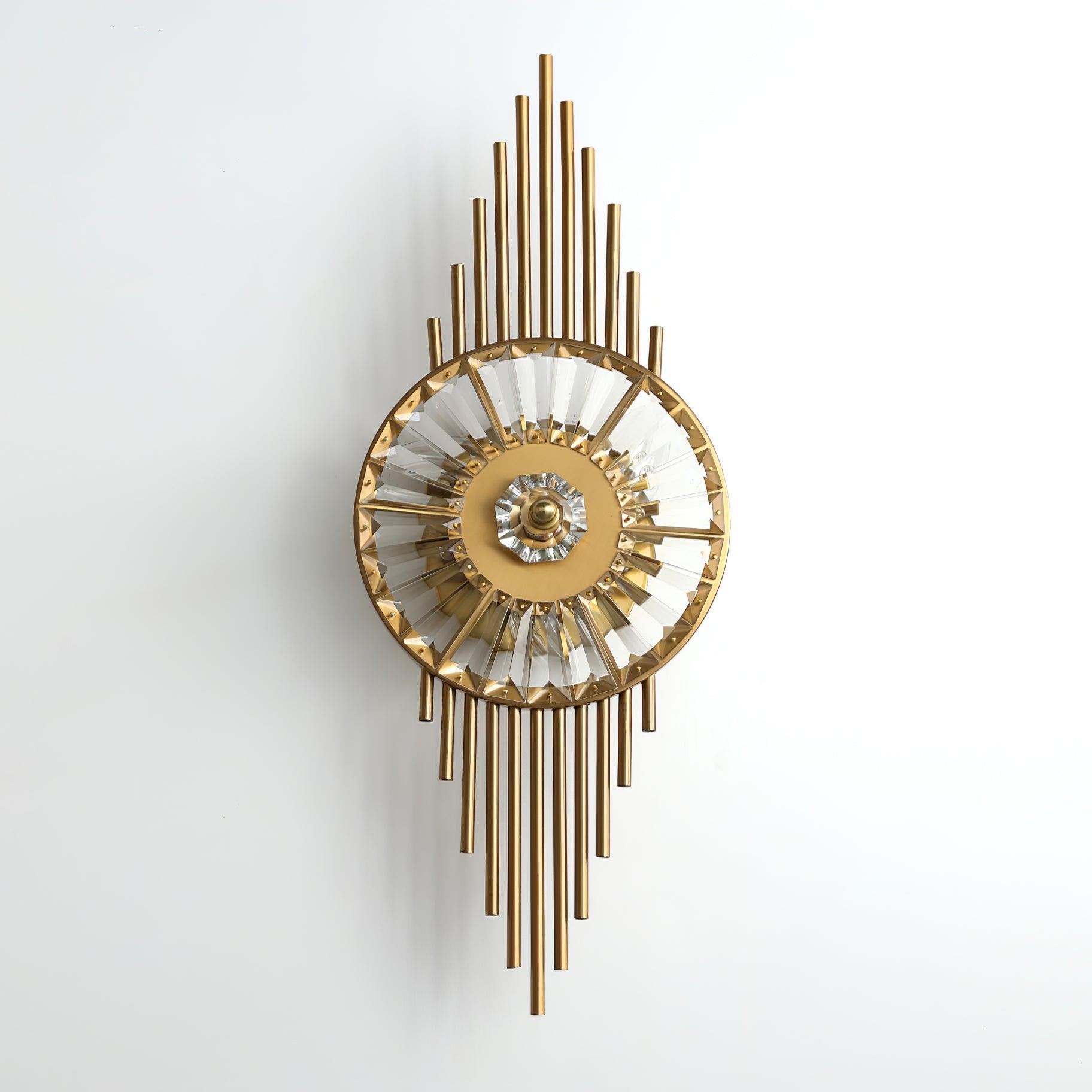 Cilirel Postmodern Luxury Gear Gold Crystal Wall Light-Neutral Decor