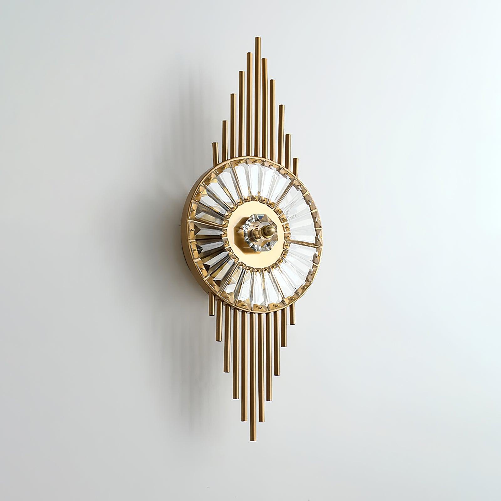 Cilirel Postmodern Luxury Gear Gold Crystal Wall Light-Neutral Decor