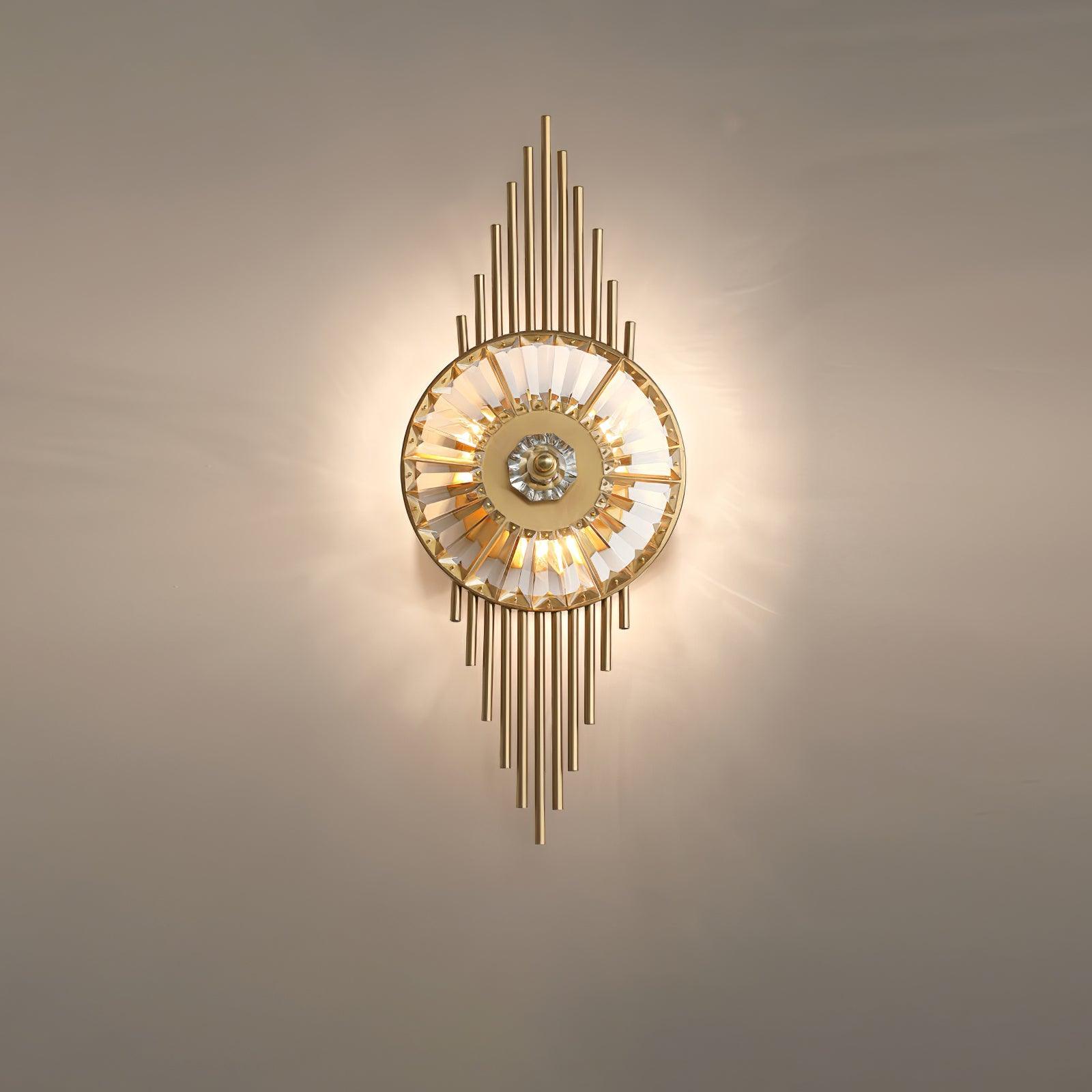 Cilirel Postmodern Luxury Gear Gold Crystal Wall Light-Neutral Decor