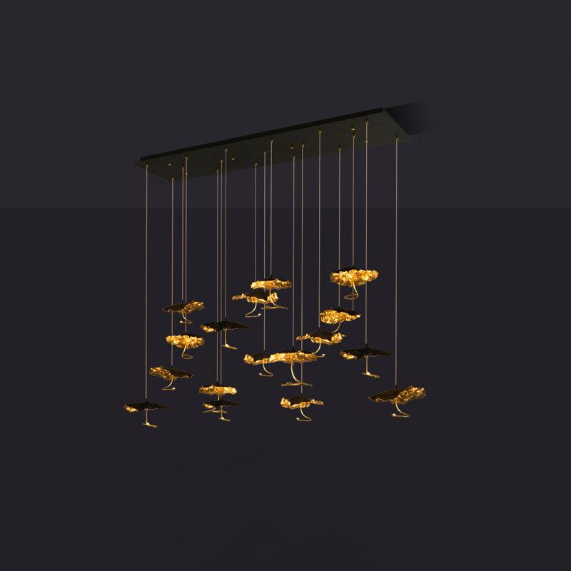 Aureate Cloud Brass Cluster Chandelier-Neutral Decor