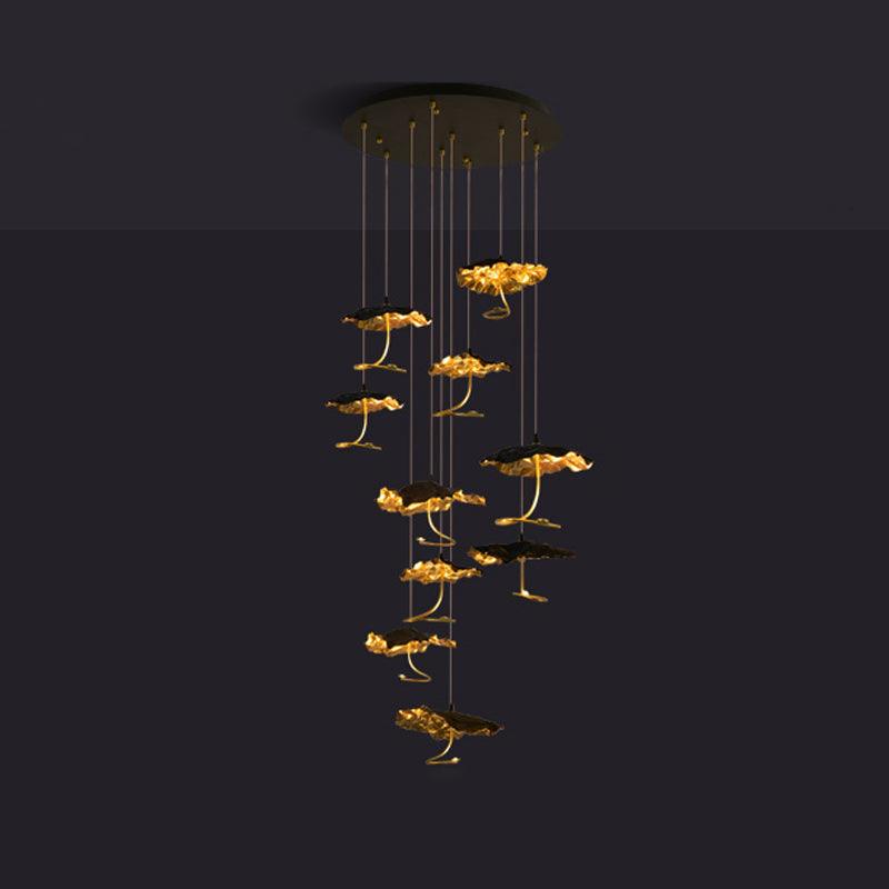 Aureate Cloud Brass Cluster Chandelier-Neutral Decor