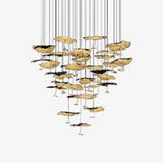 Aureate Cloud Brass Cluster Chandelier-Neutral Decor