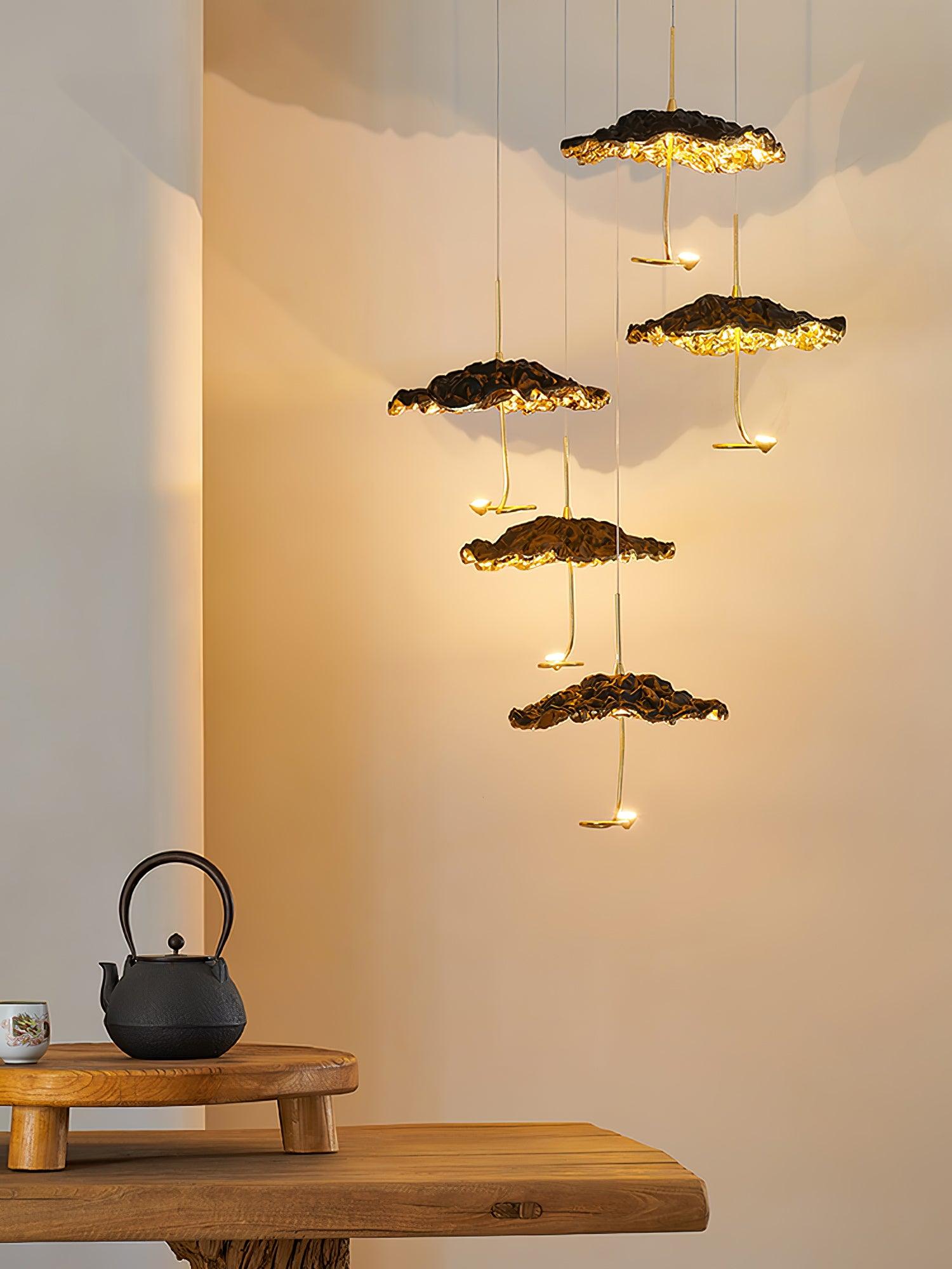 Aureate Cloud Brass Cluster Chandelier-Neutral Decor