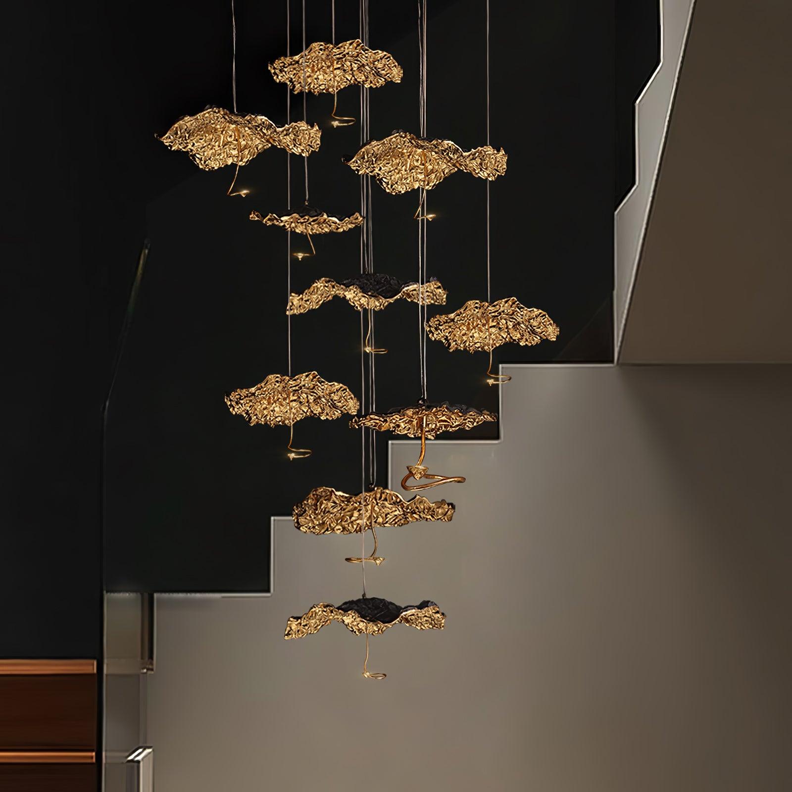 Aureate Cloud Brass Cluster Chandelier-Neutral Decor