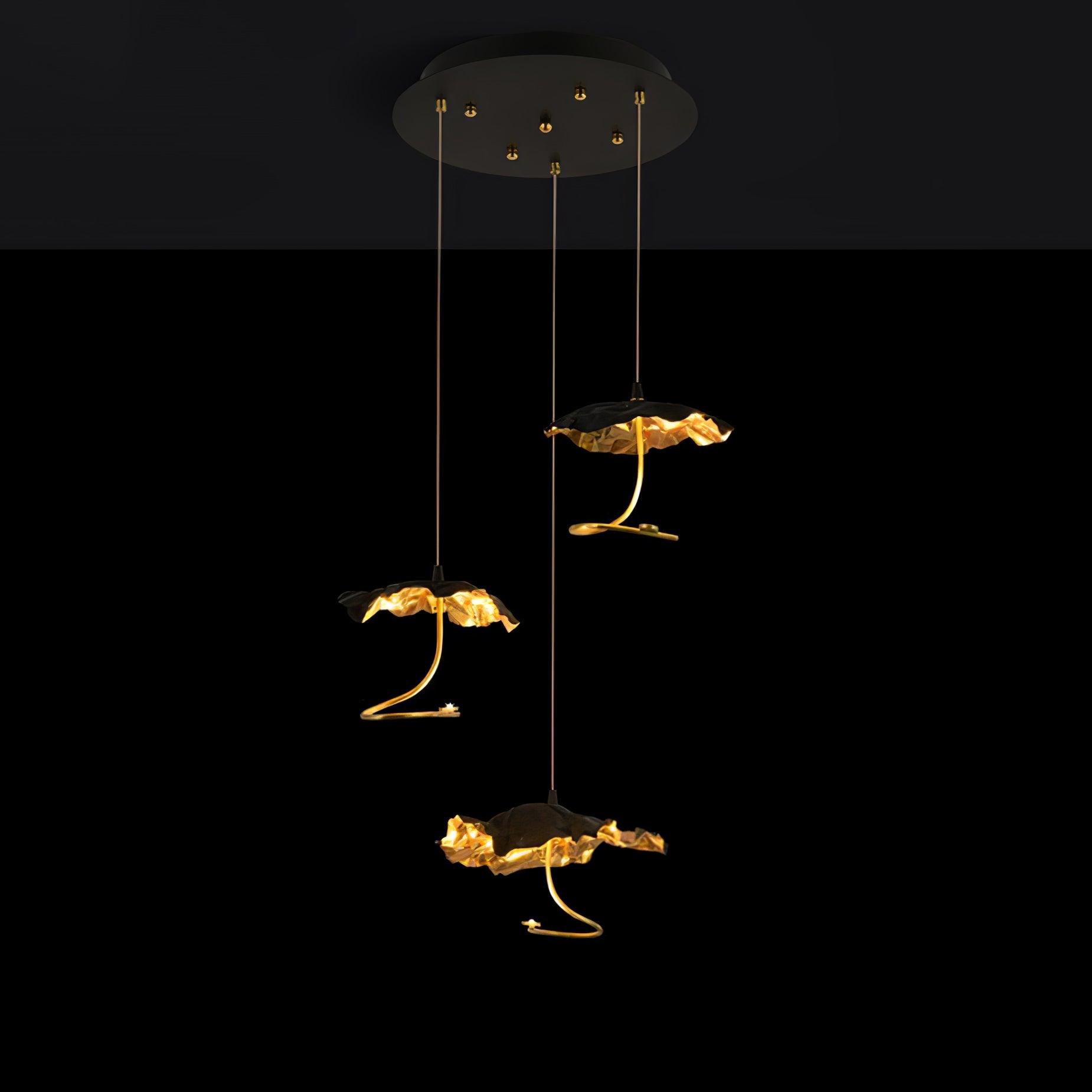 Aureate Cloud Brass Cluster Chandelier-Neutral Decor