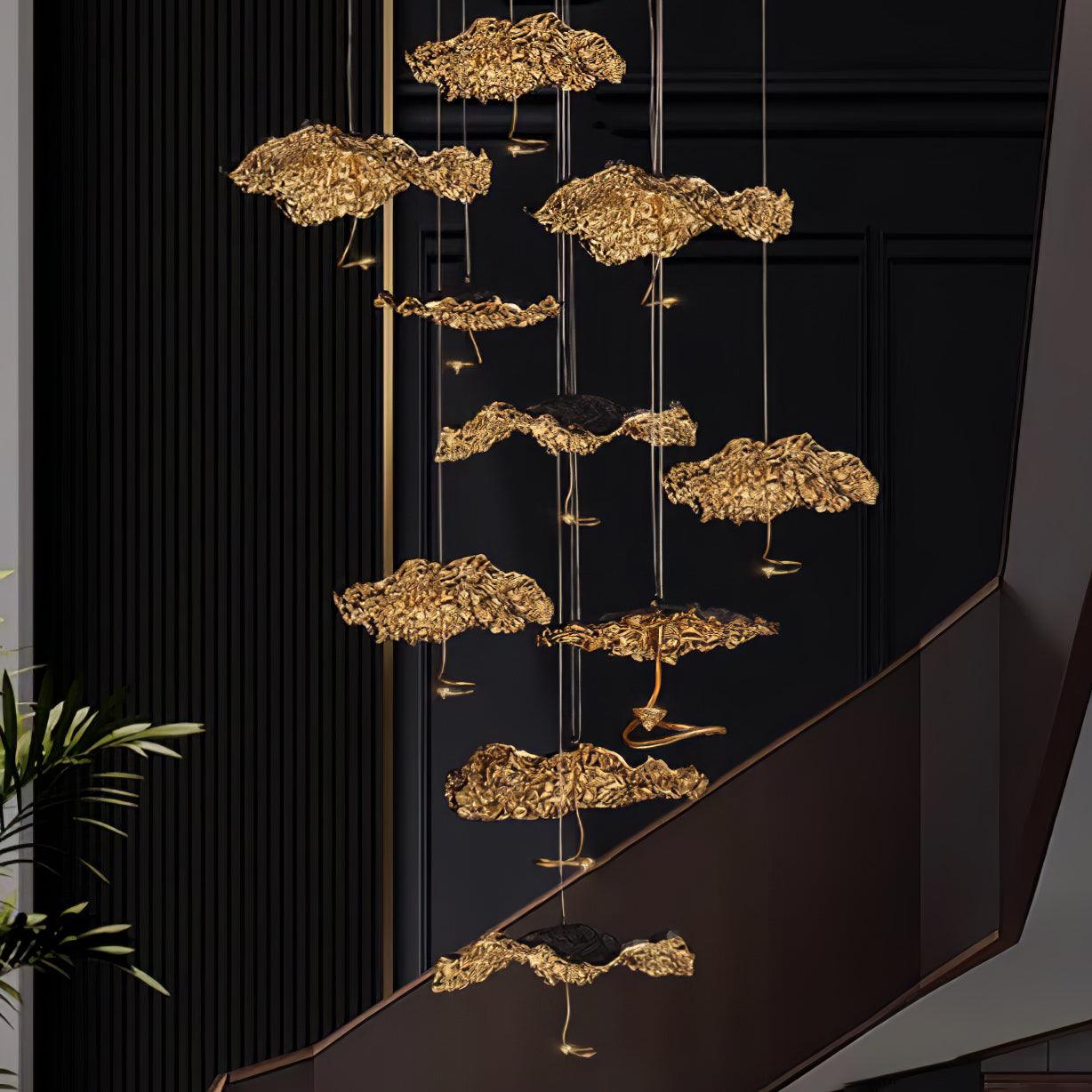 Aureate Cloud Brass Cluster Chandelier-Neutral Decor