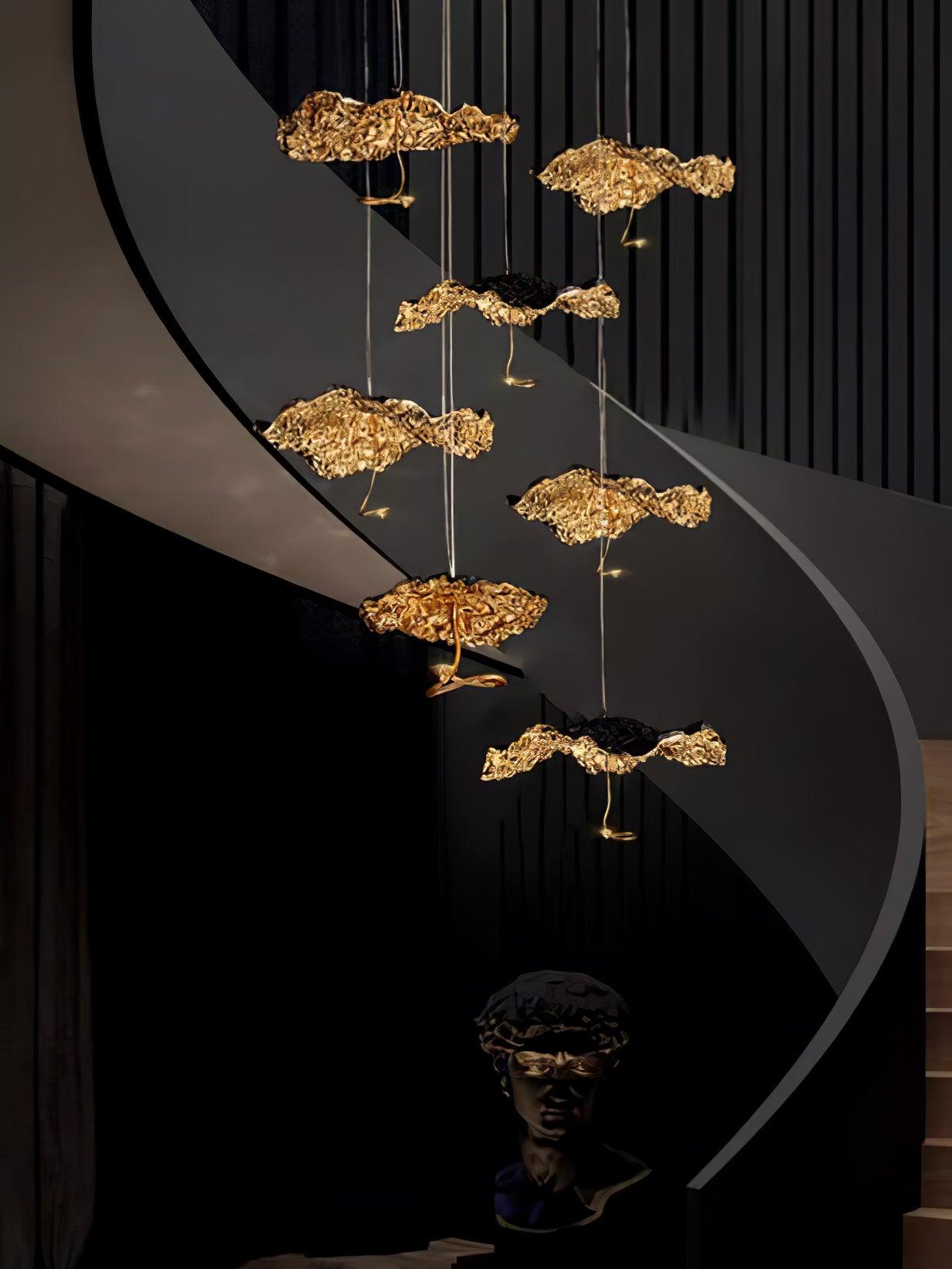 Aureate Cloud Brass Cluster Chandelier-Neutral Decor