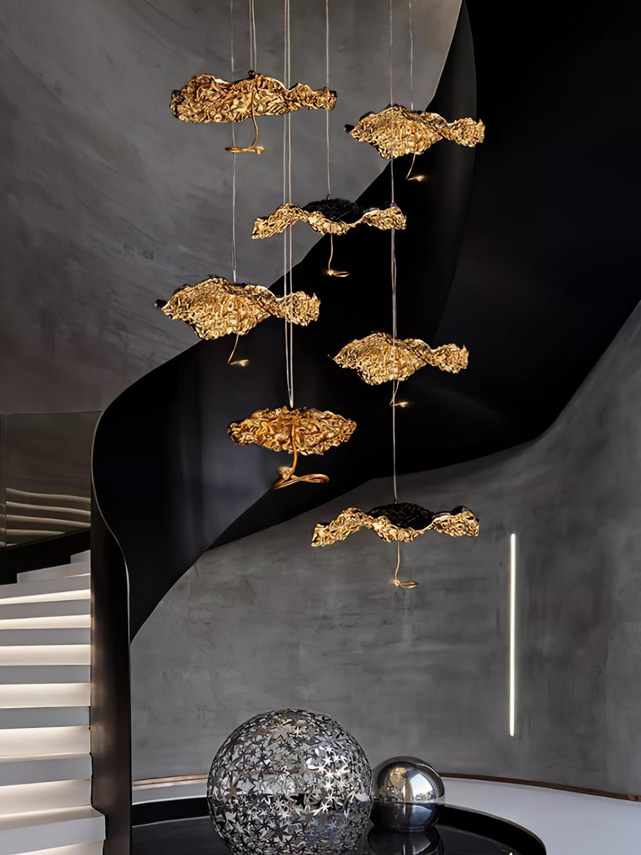 Aureate Cloud Brass Cluster Chandelier-Neutral Decor