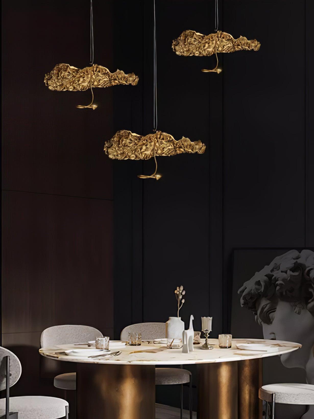 Aureate Cloud Brass Cluster Chandelier-Neutral Decor