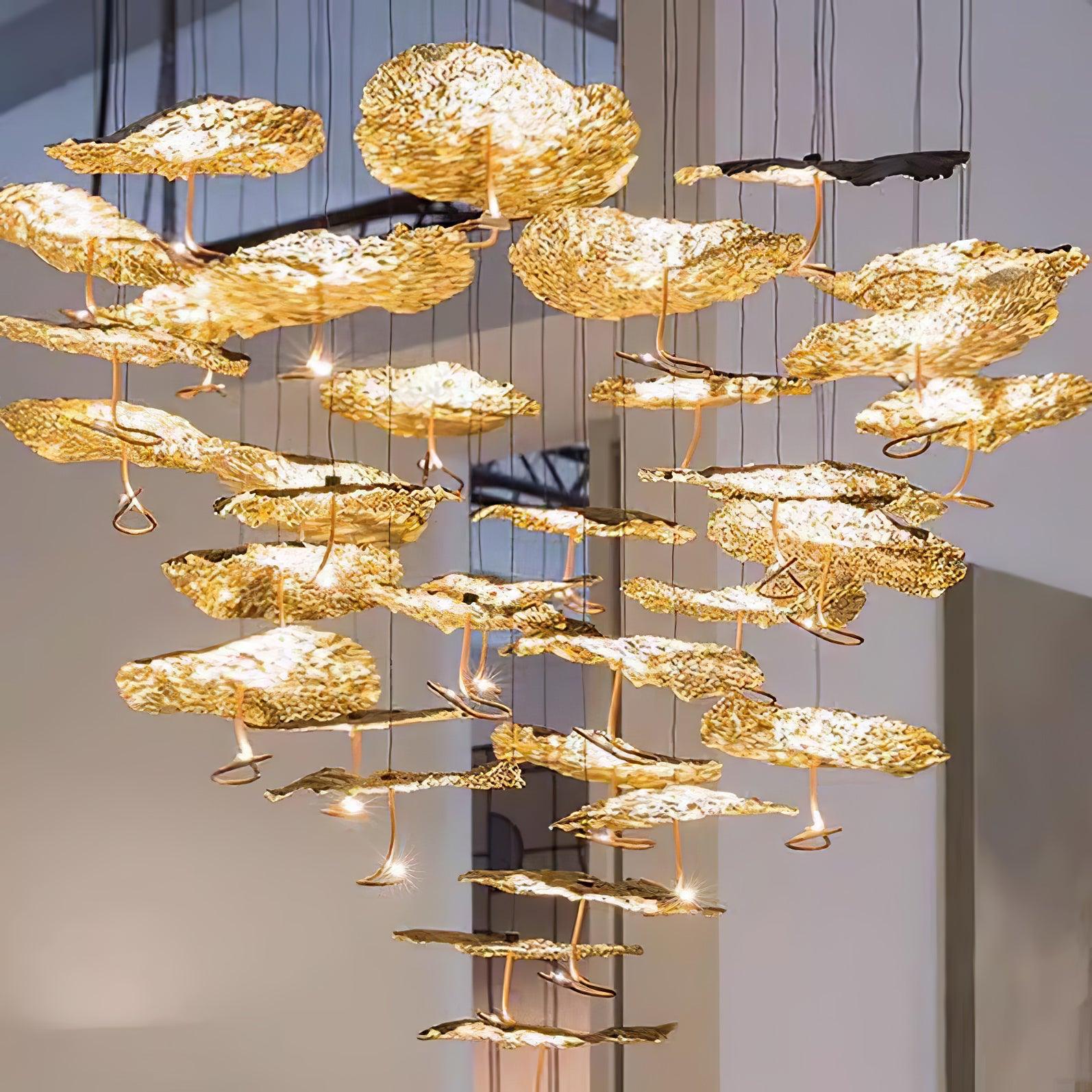 Aureate Cloud Brass Cluster Chandelier-Neutral Decor
