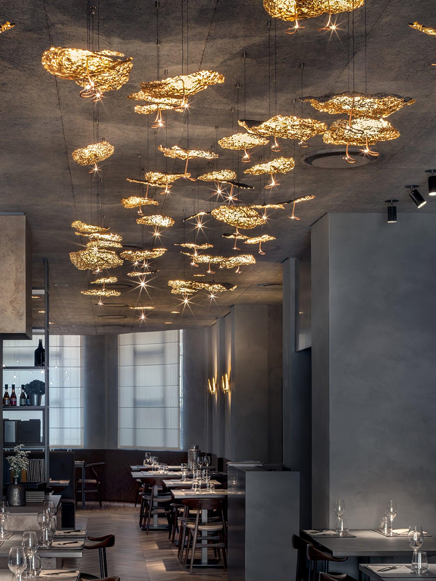 Aureate Cloud Brass Cluster Chandelier-Neutral Decor