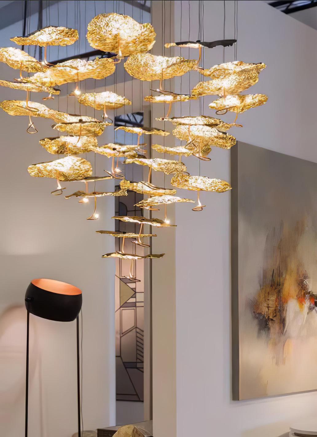 Aureate Cloud Brass Cluster Chandelier-Neutral Decor