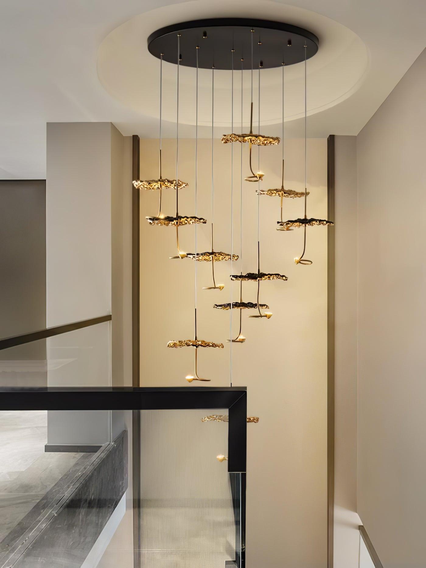 Aureate Cloud Brass Cluster Chandelier-Neutral Decor