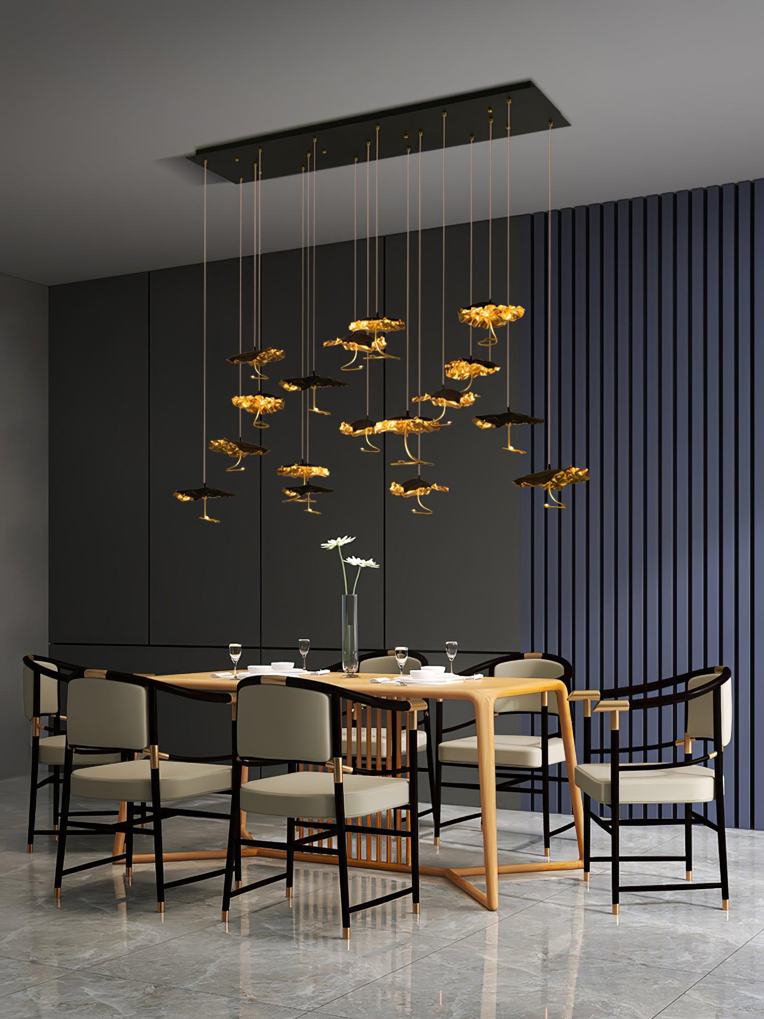 Aureate Cloud Brass Cluster Chandelier-Neutral Decor