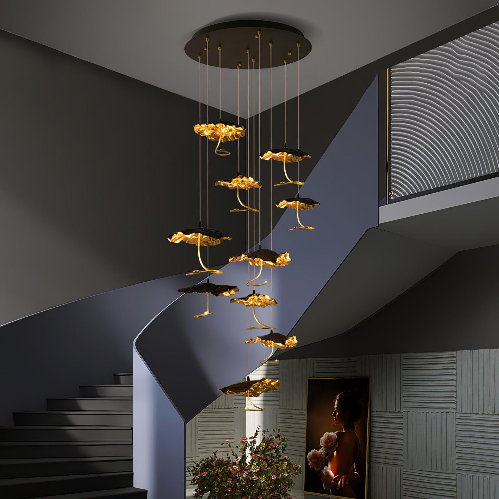 Aureate Cloud Brass Cluster Chandelier-Neutral Decor