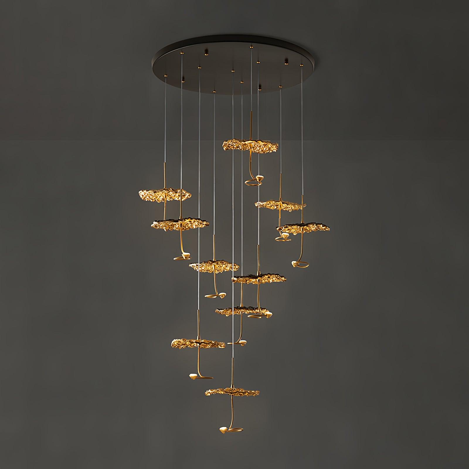 Aureate Cloud Brass Cluster Chandelier-Neutral Decor