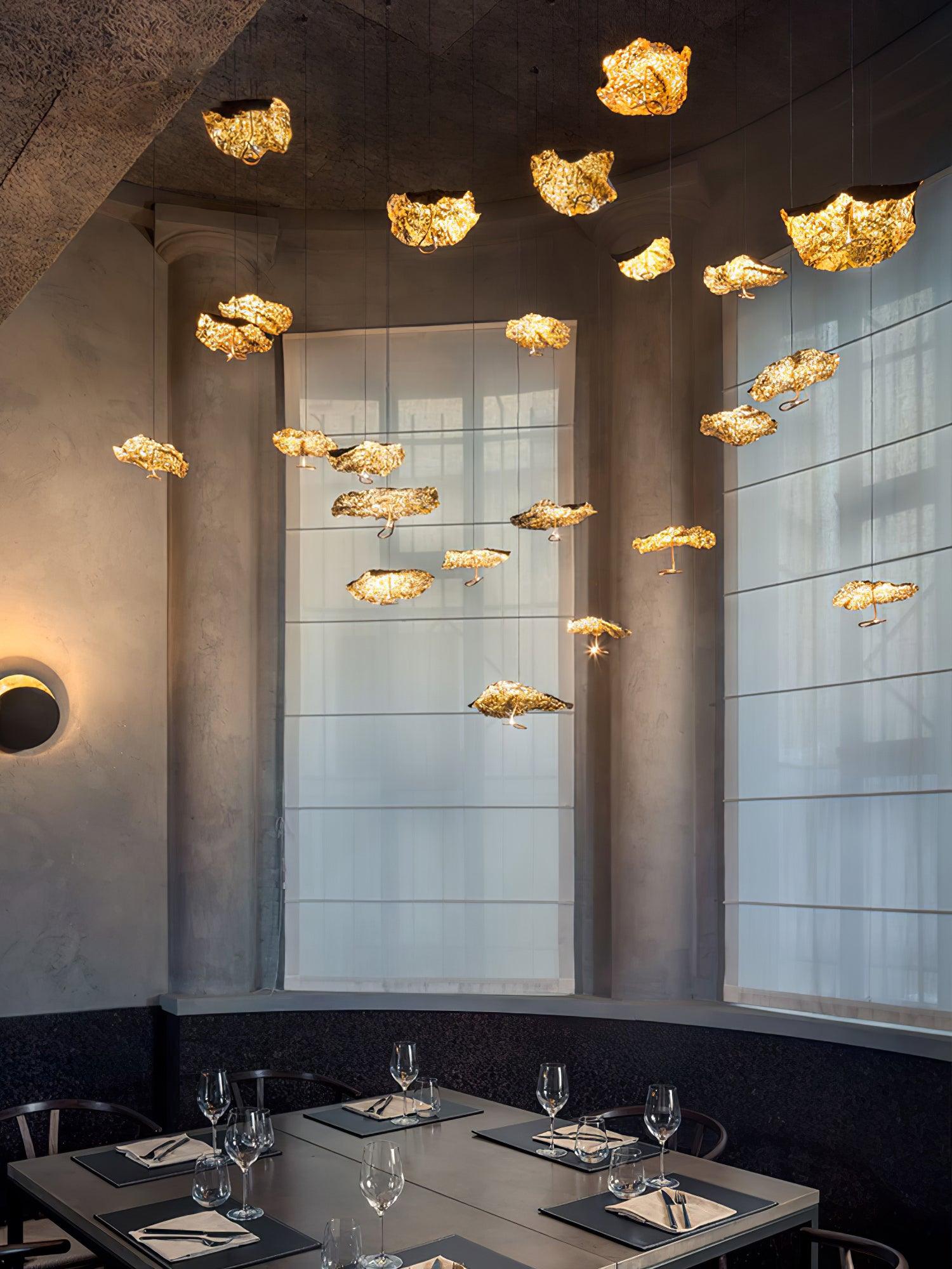 Aureate Cloud Brass Cluster Chandelier-Neutral Decor