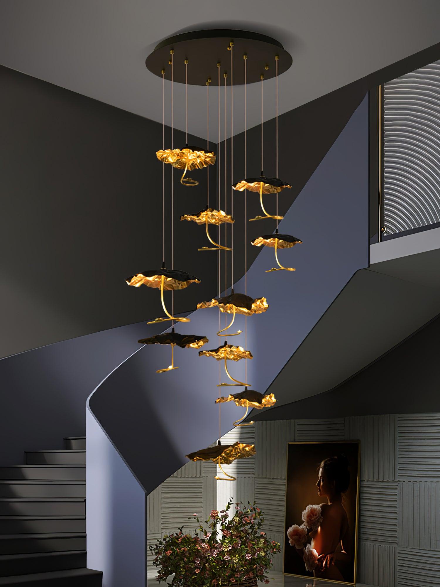 Aureate Cloud Brass Cluster Chandelier-Neutral Decor