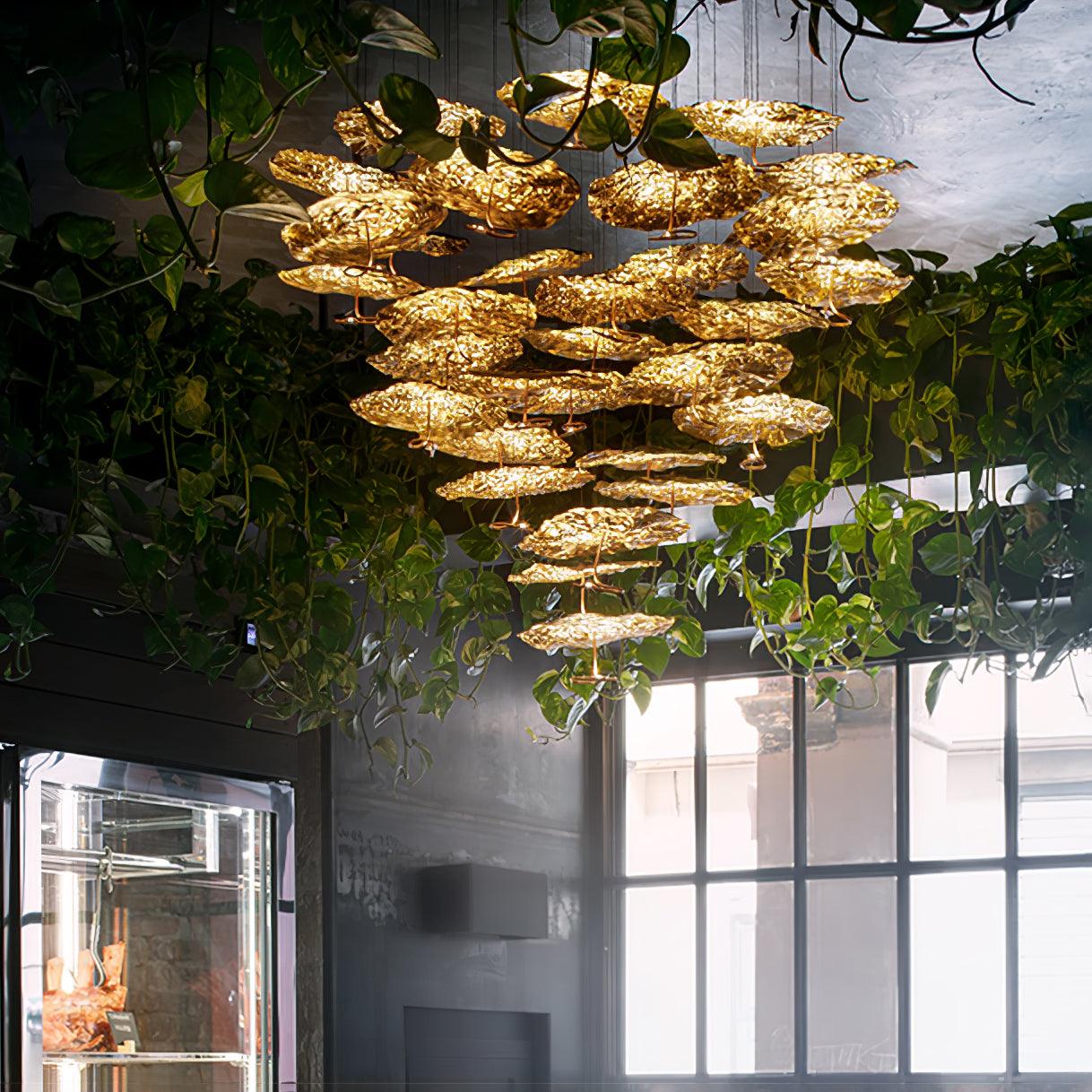 Aureate Cloud Brass Cluster Chandelier-Neutral Decor