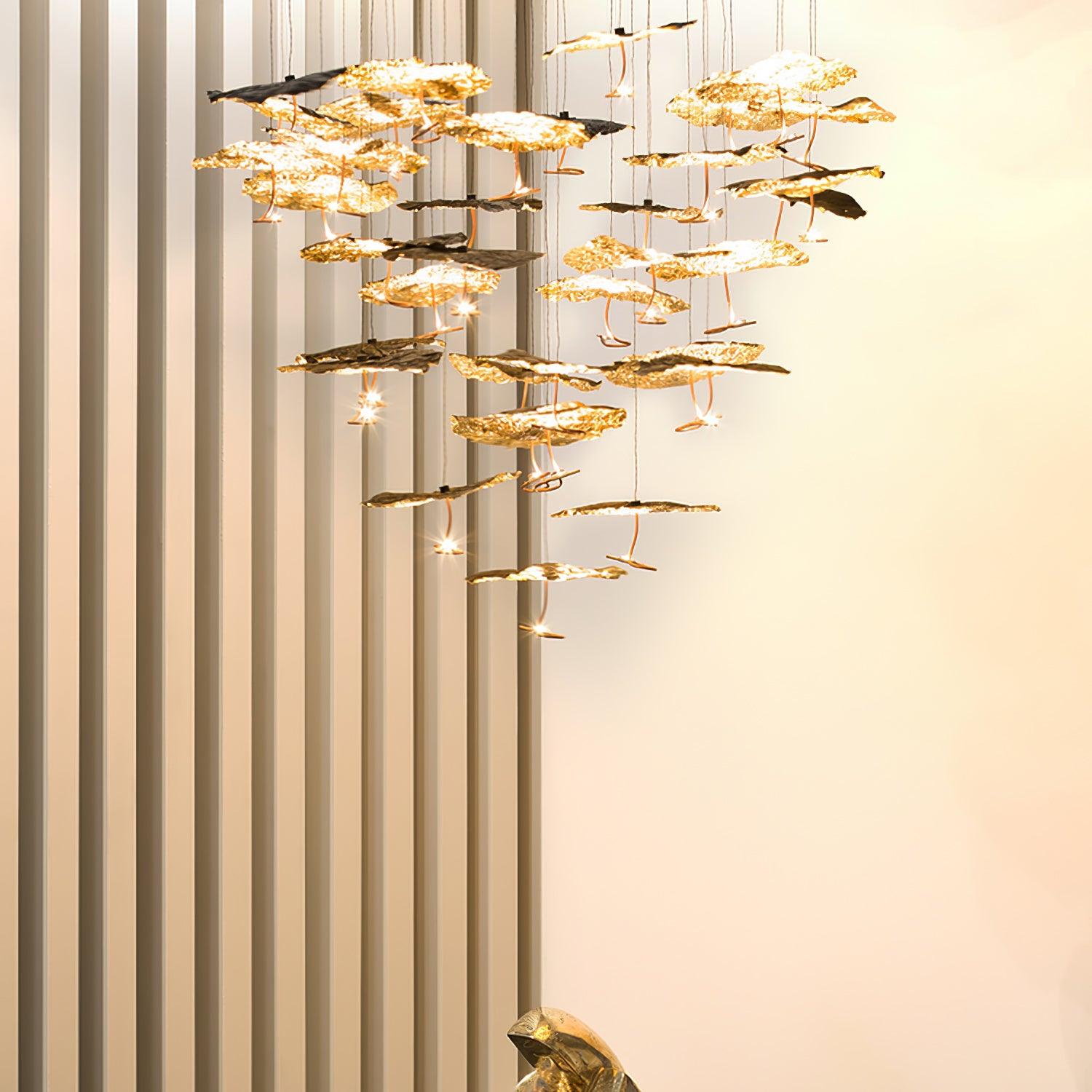 Aureate Cloud Brass Cluster Chandelier-Neutral Decor