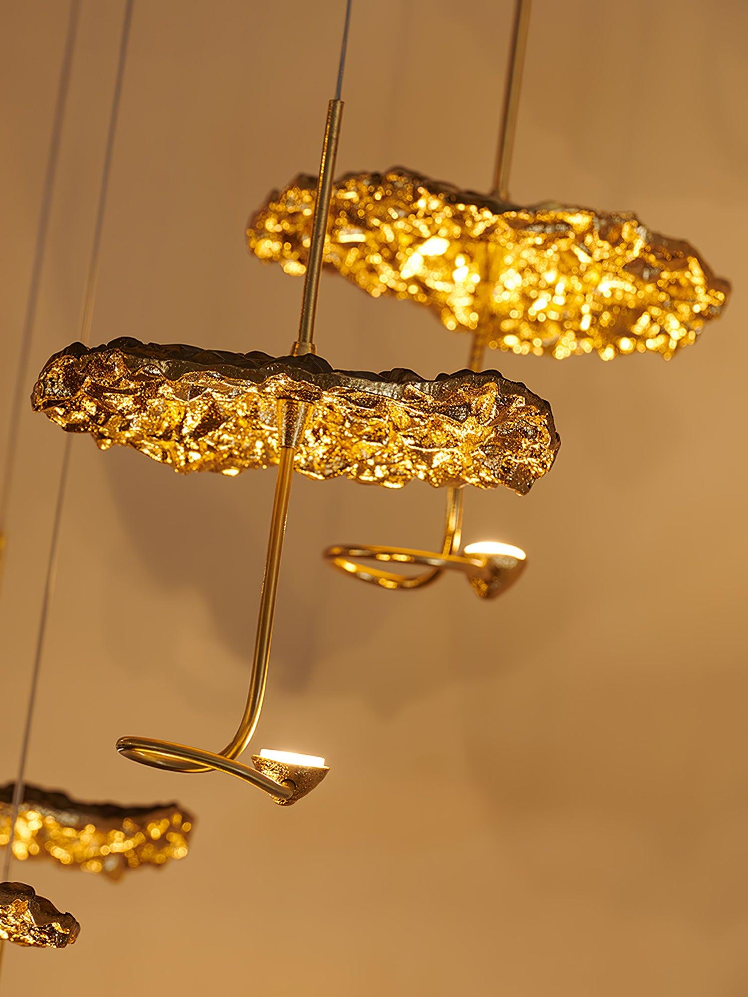 Aureate Cloud Brass Cluster Chandelier-Neutral Decor