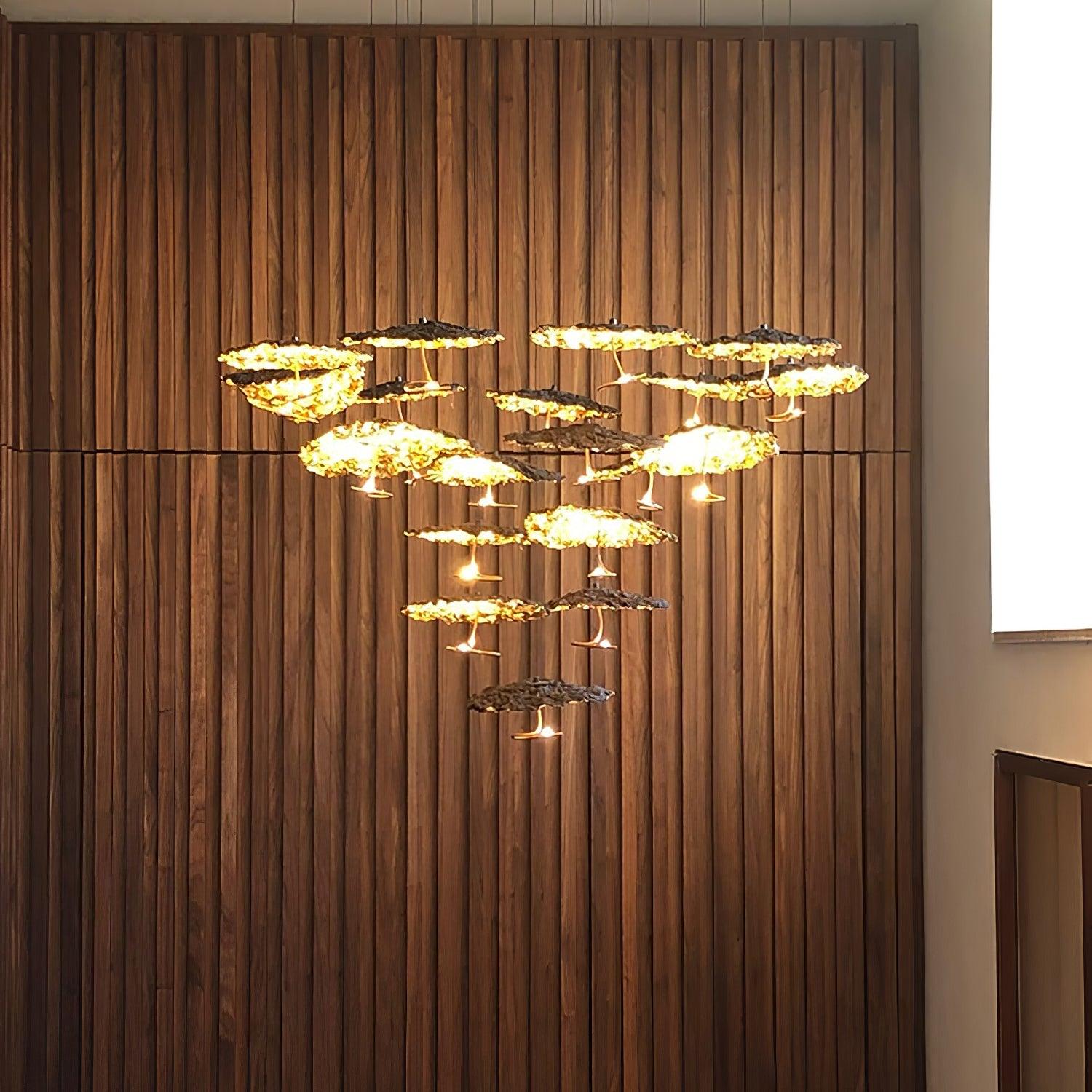 Aureate Cloud Brass Cluster Chandelier-Neutral Decor