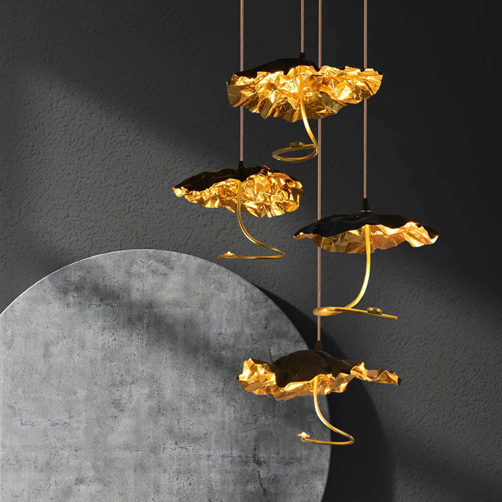 Aureate Cloud Brass Cluster Chandelier-Neutral Decor