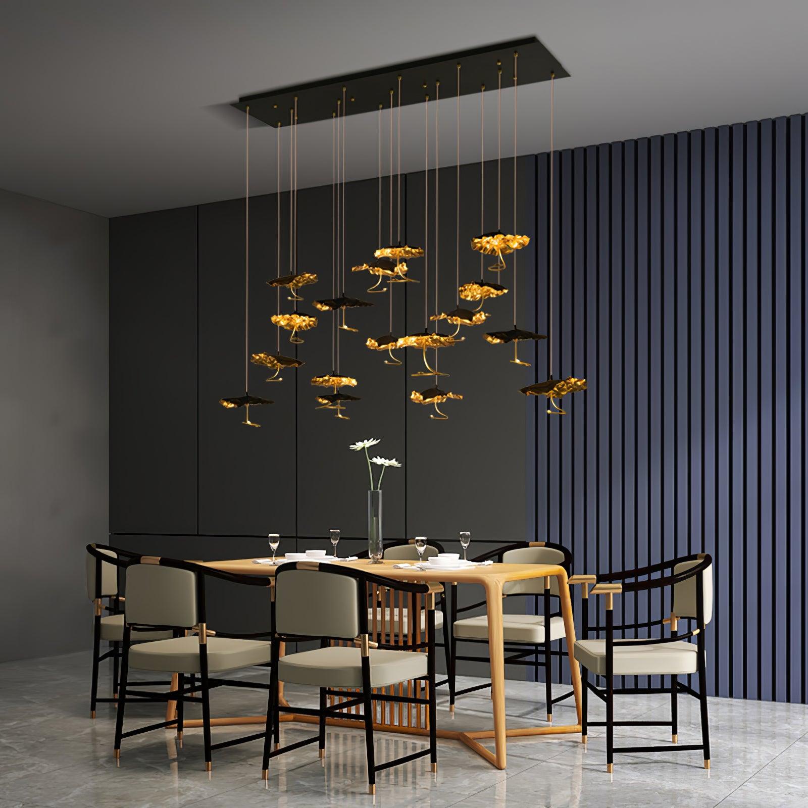 Aureate Cloud Brass Cluster Chandelier-Neutral Decor