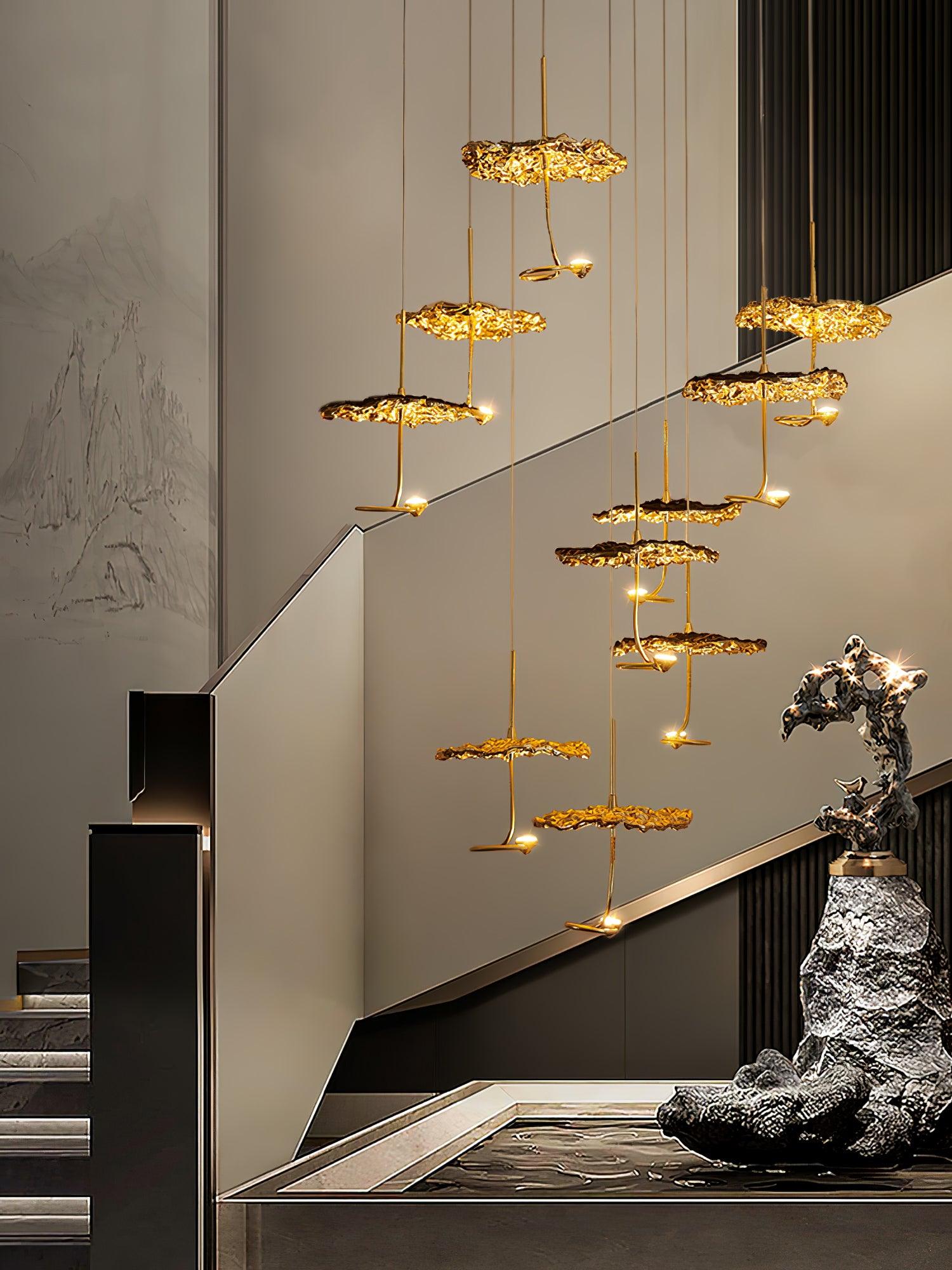 Aureate Cloud Brass Cluster Chandelier-Neutral Decor