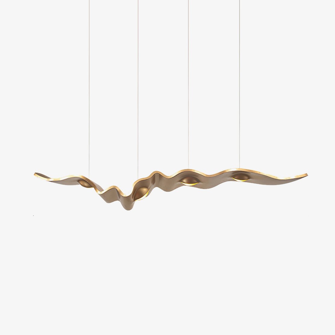Raelis Gold Ribbon Chandelier-Neutral Decor